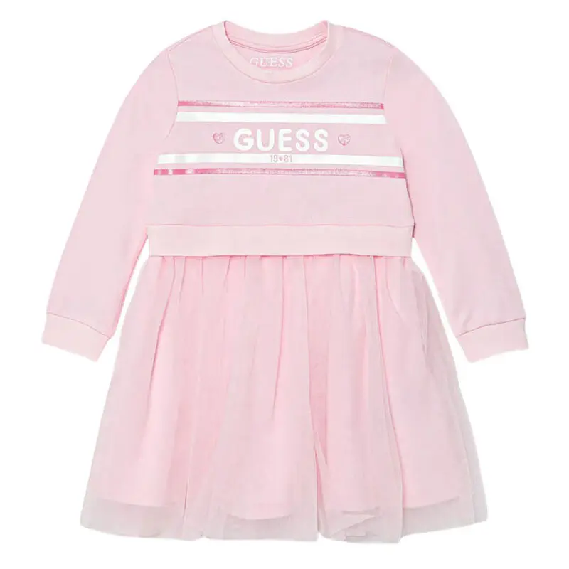 7620837702729 - Kleid für Baby-Mädchen mit langen Ärmeln Guess
