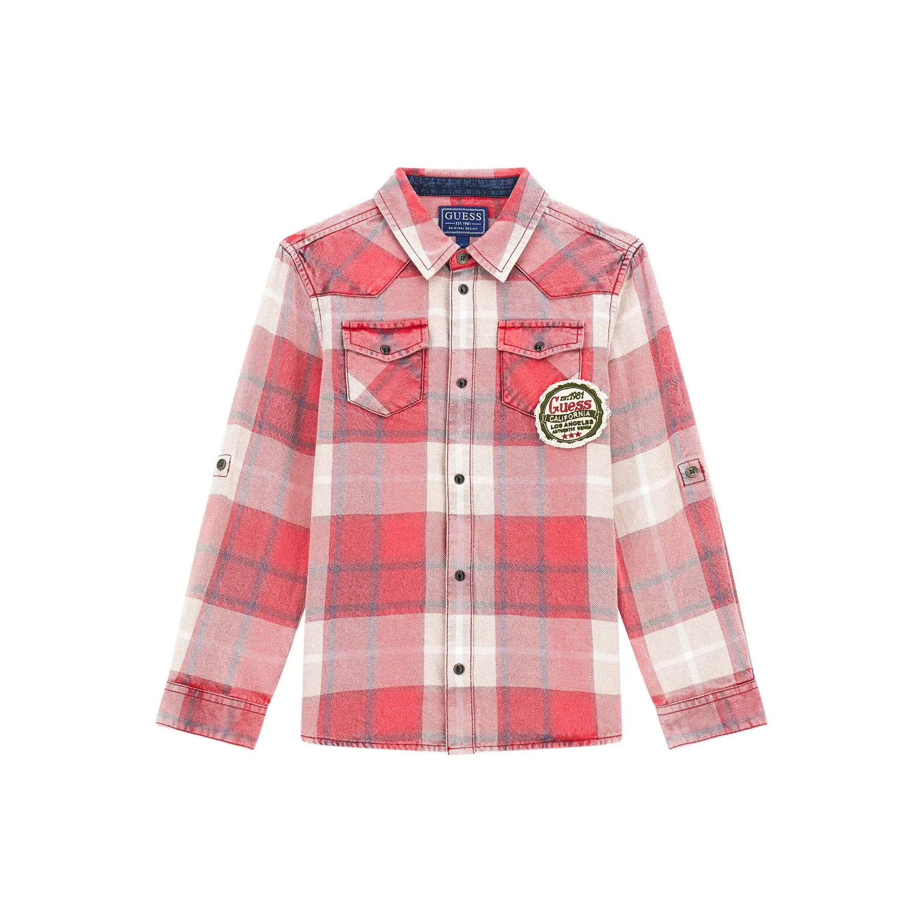 7618391405910 - Langarm Flanellhemd für Kinder Guess