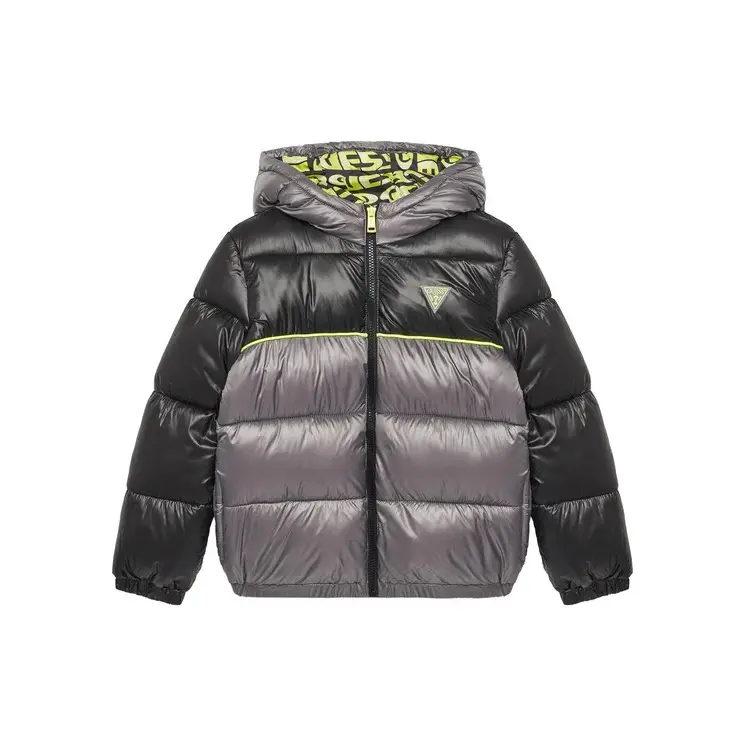 7628907043604 - Kinder Steppjacke mit Kapuze und langen Ärmeln Guess