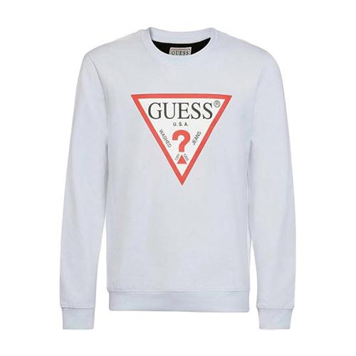 7621701146137 - GUESS Sweatshirt Herren Baumwolle hellblau bedruckt