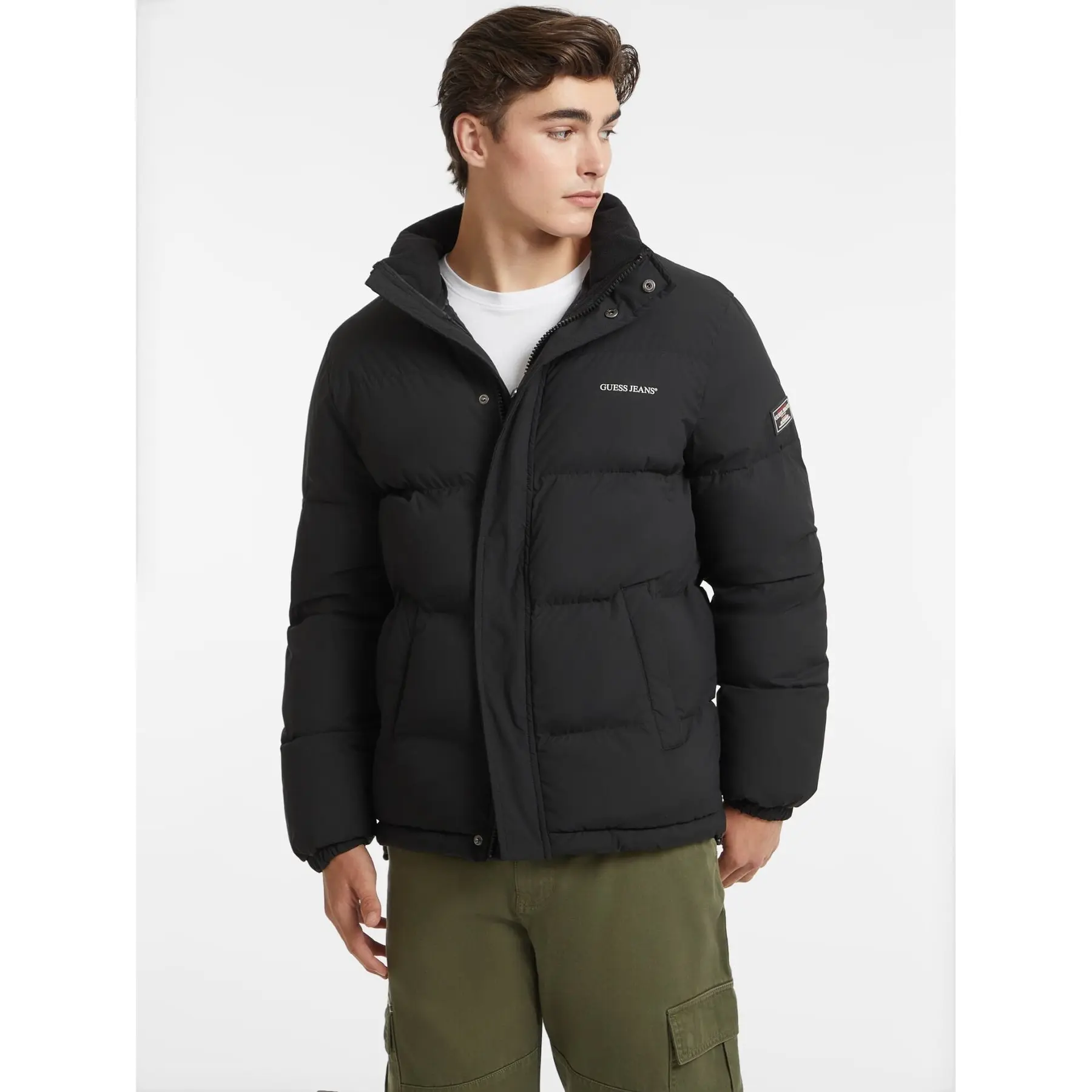 Guess Men's Noir Guess' Gj Reg Puffer