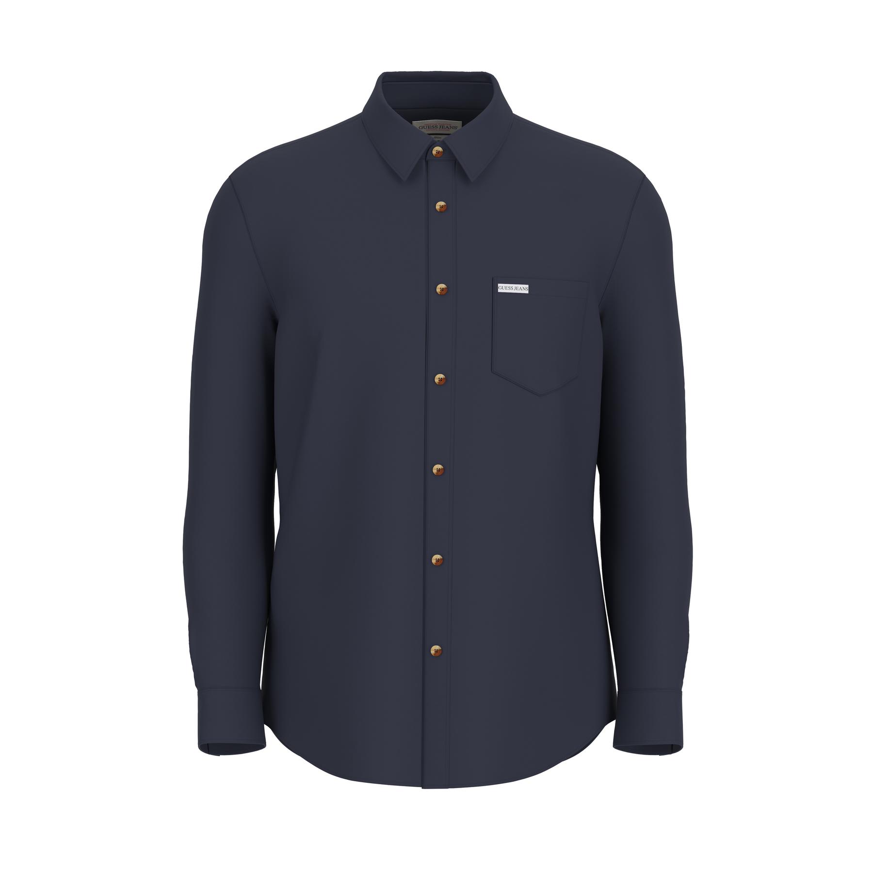 7618391276732 - Slim-Fit Langarmshirt mit Tasche Guess