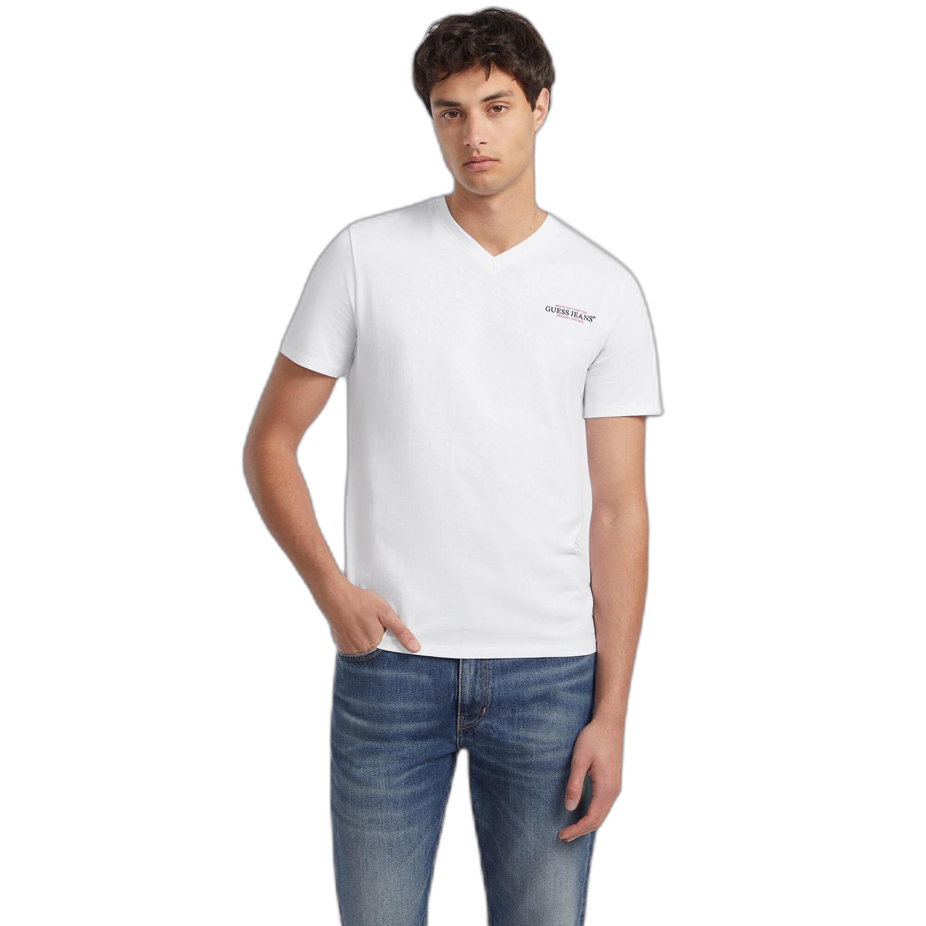 7618391208597 - Slim T-Shirt mit V-Ausschnitt American