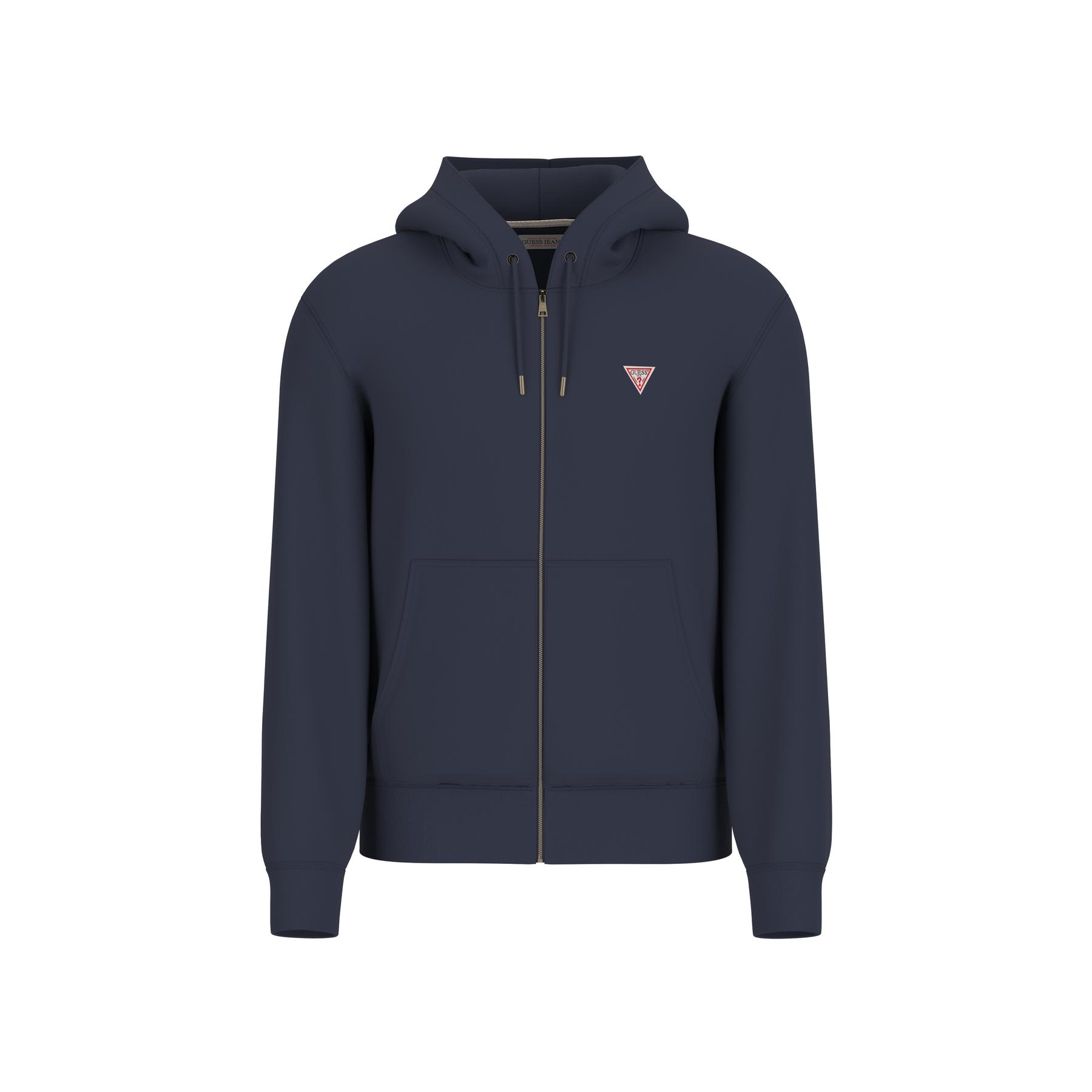 7618391195552 - Slim Fit Kapuzenjacke mit Mini-Dreieck Guess