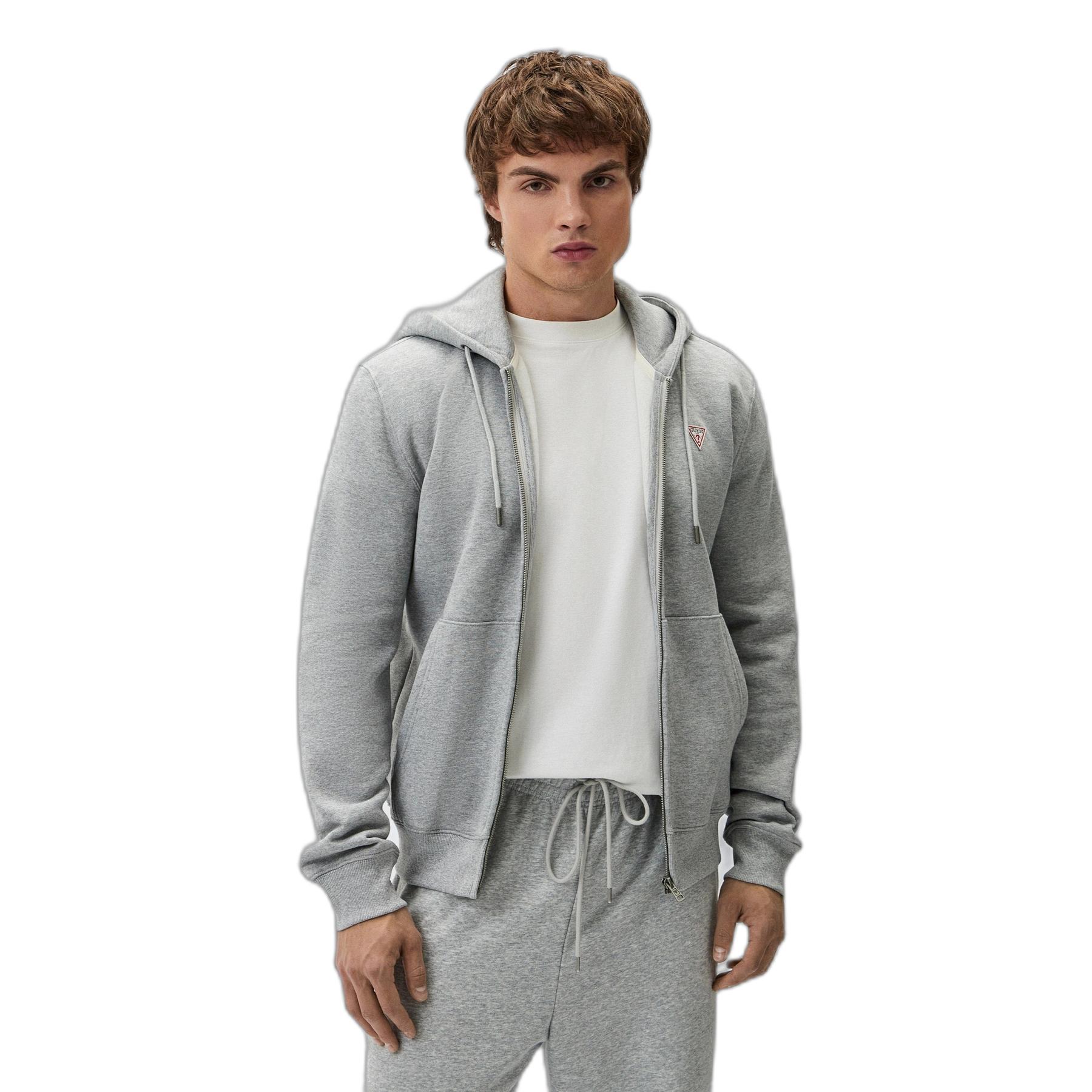 7618391195637 - Slim Fit Kapuzenjacke mit Mini-Dreieck Guess