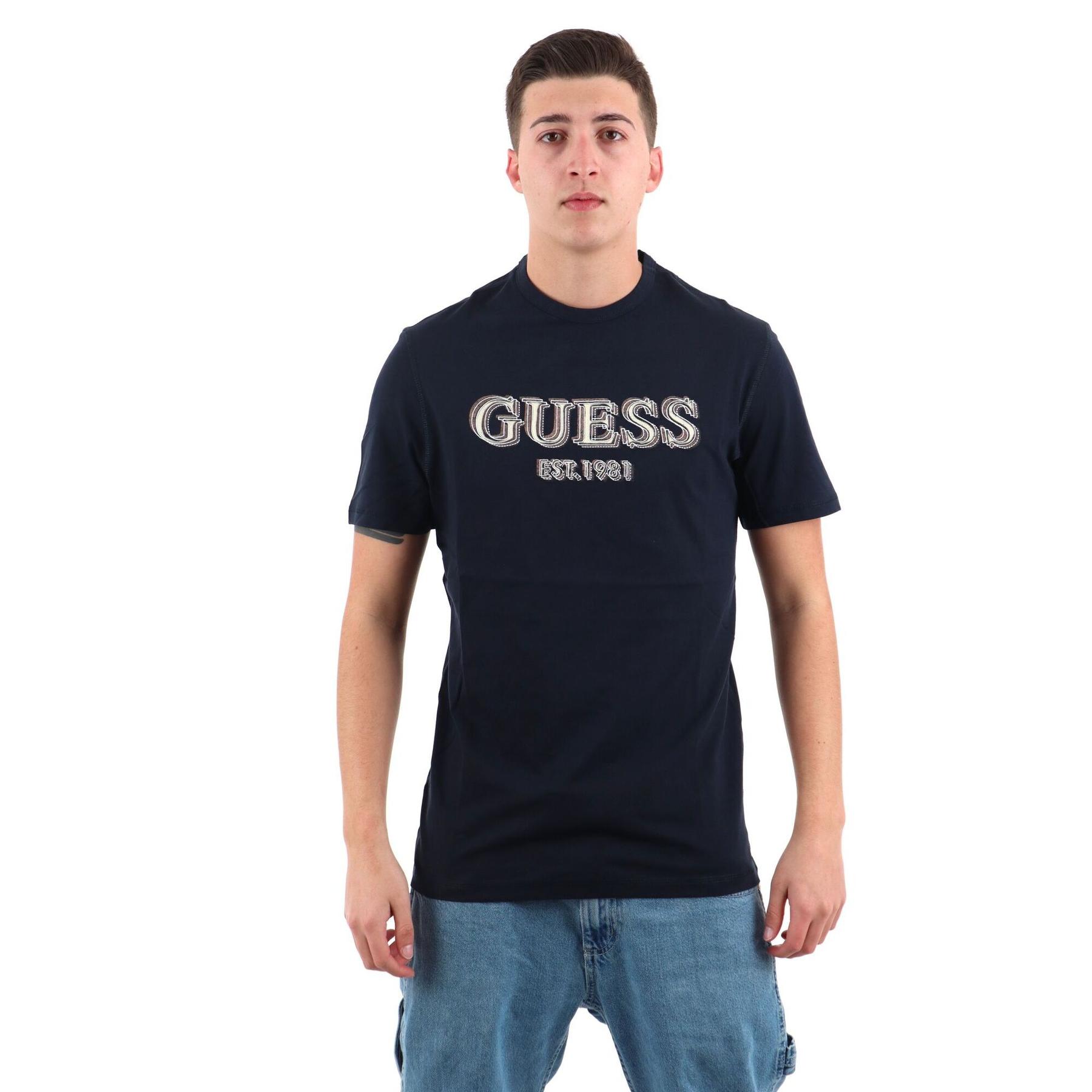 7620837187571 - T-Shirt mit Rundhalsausschnitt und Logo Guess 7620837187571 - T-Shirt mit Rundhalsausschnitt und Logo Guess