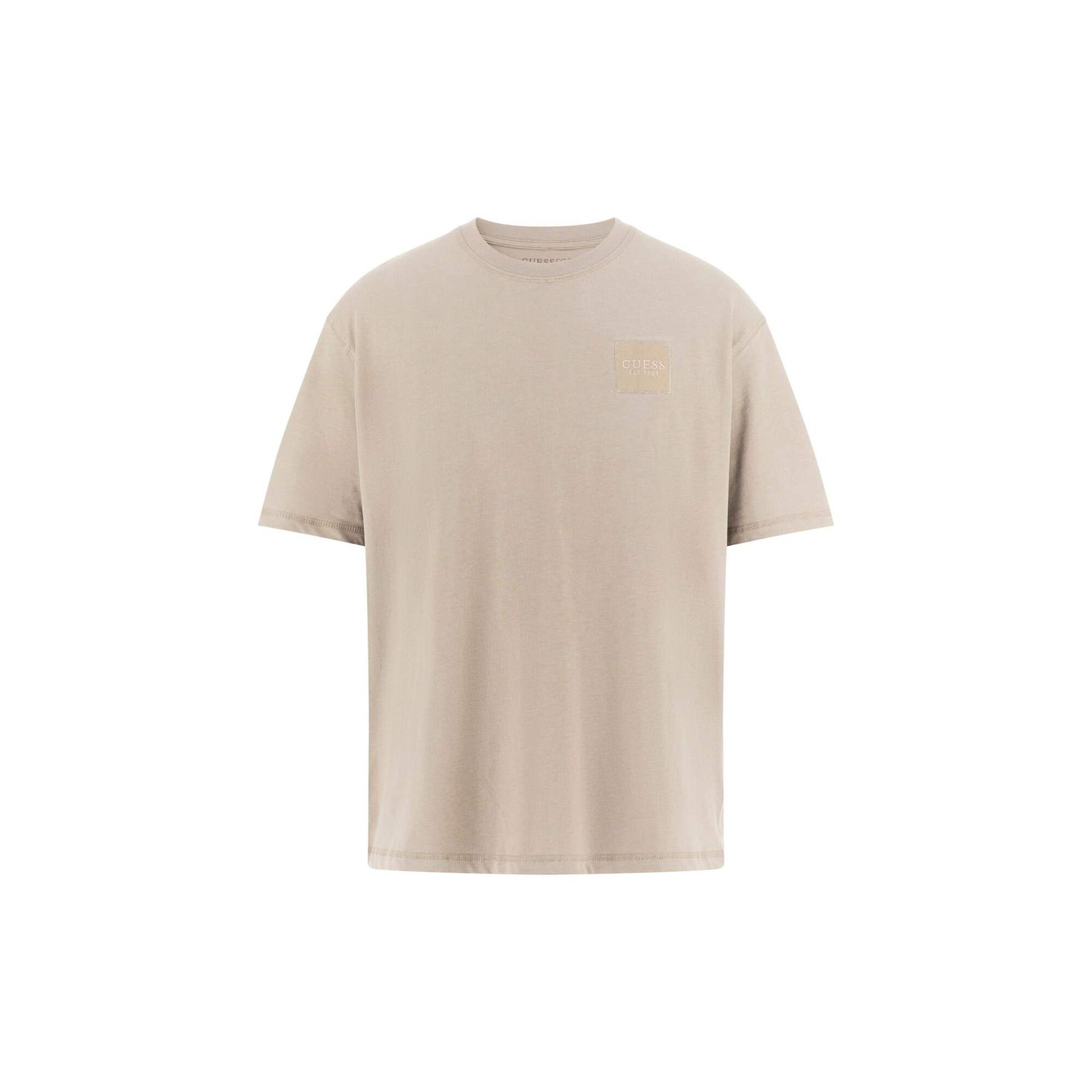 7628907034336 - T-Shirt mit rundem Ausschnitt und aufgesticktem Patch auf der Brust Guess
