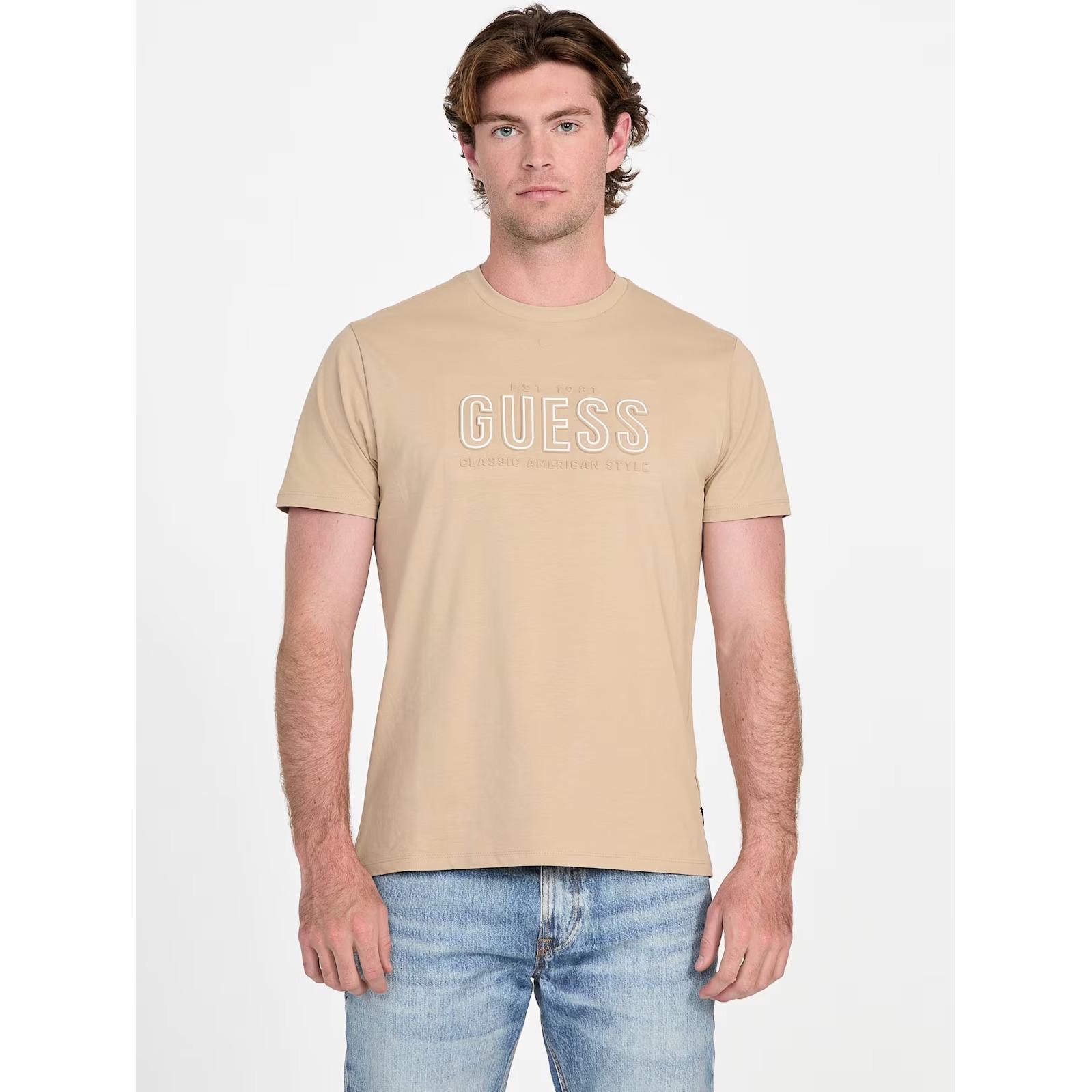 7628907099809 - Basic T-Shirt mit geprägtem Logo Guess