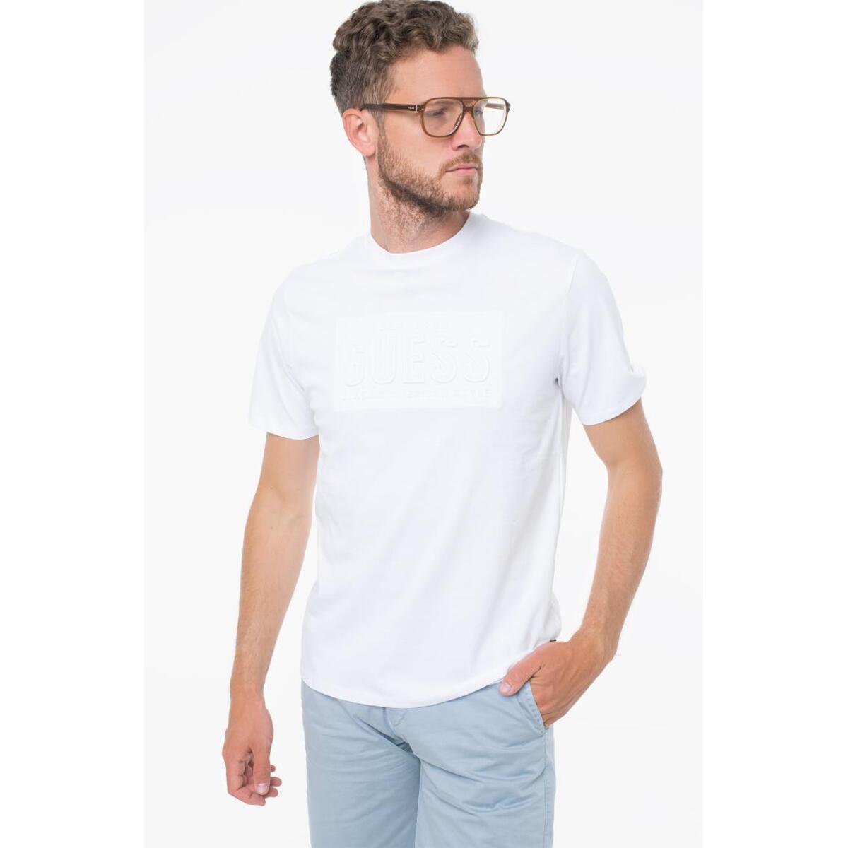 7628907099915 - Basic T-Shirt mit geprägtem Logo Guess