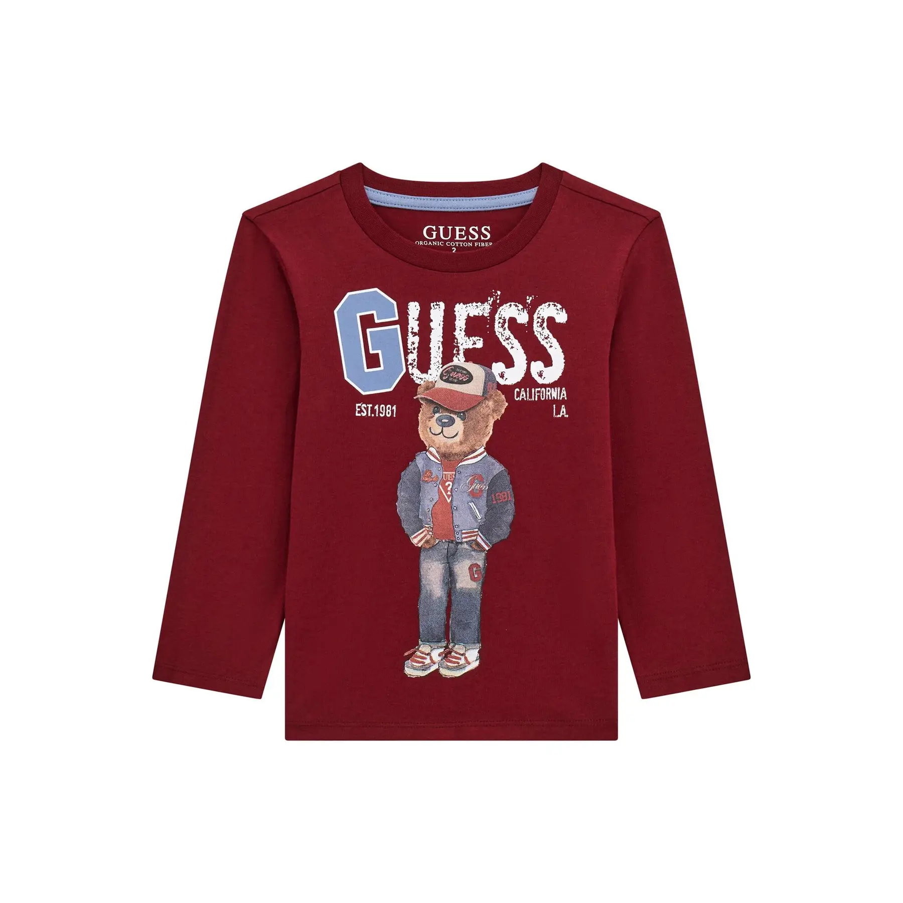 7620837735239 - Langarm Rundhalsausschnitt T-Shirt aus Baumwolle für Jungen Guess