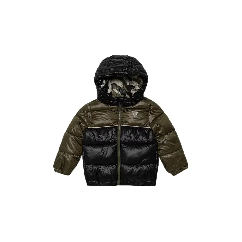 7628907044915 - Kinder Steppjacke mit Kapuze und langen Ärmeln Guess