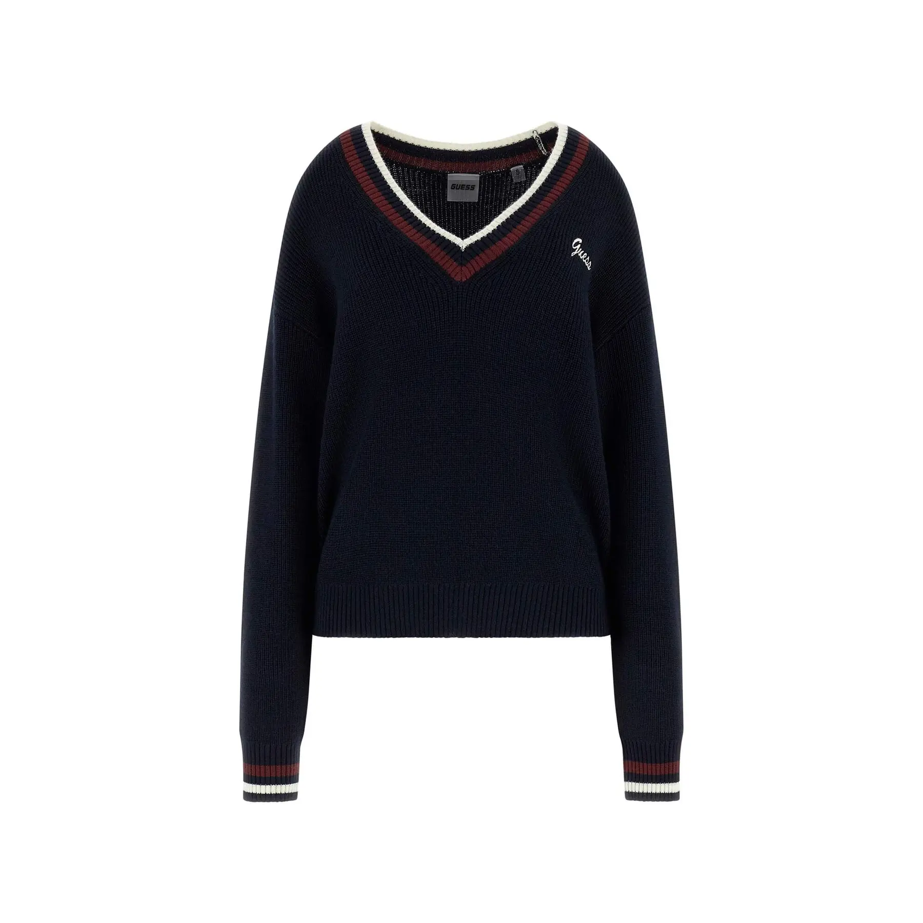 7621806008774 - Oversize Pullover mit V-Ausschnitt für Damen Guess