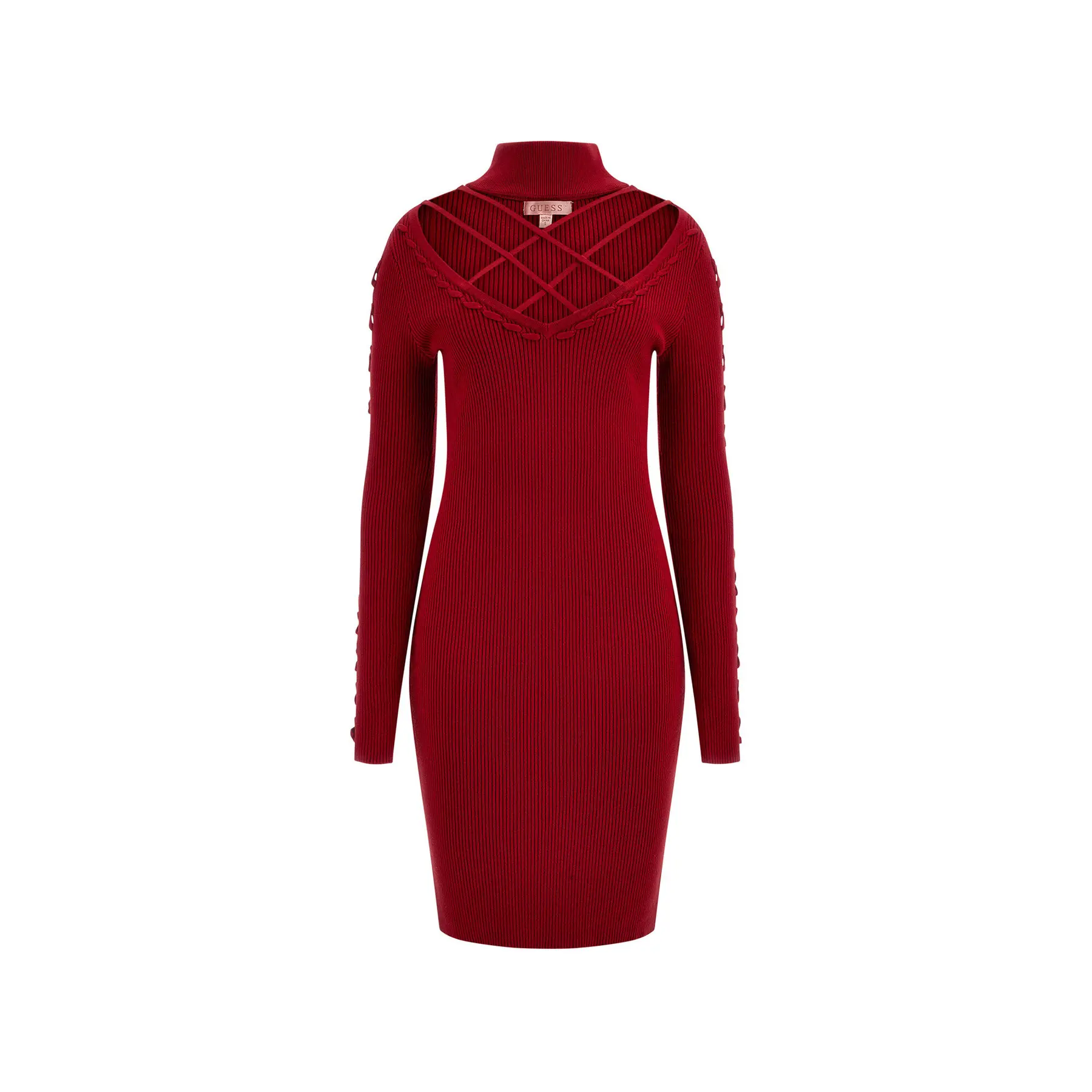 Kleid für Frauen mit langen Ärmeln und hohem Kragen Guess Dylan