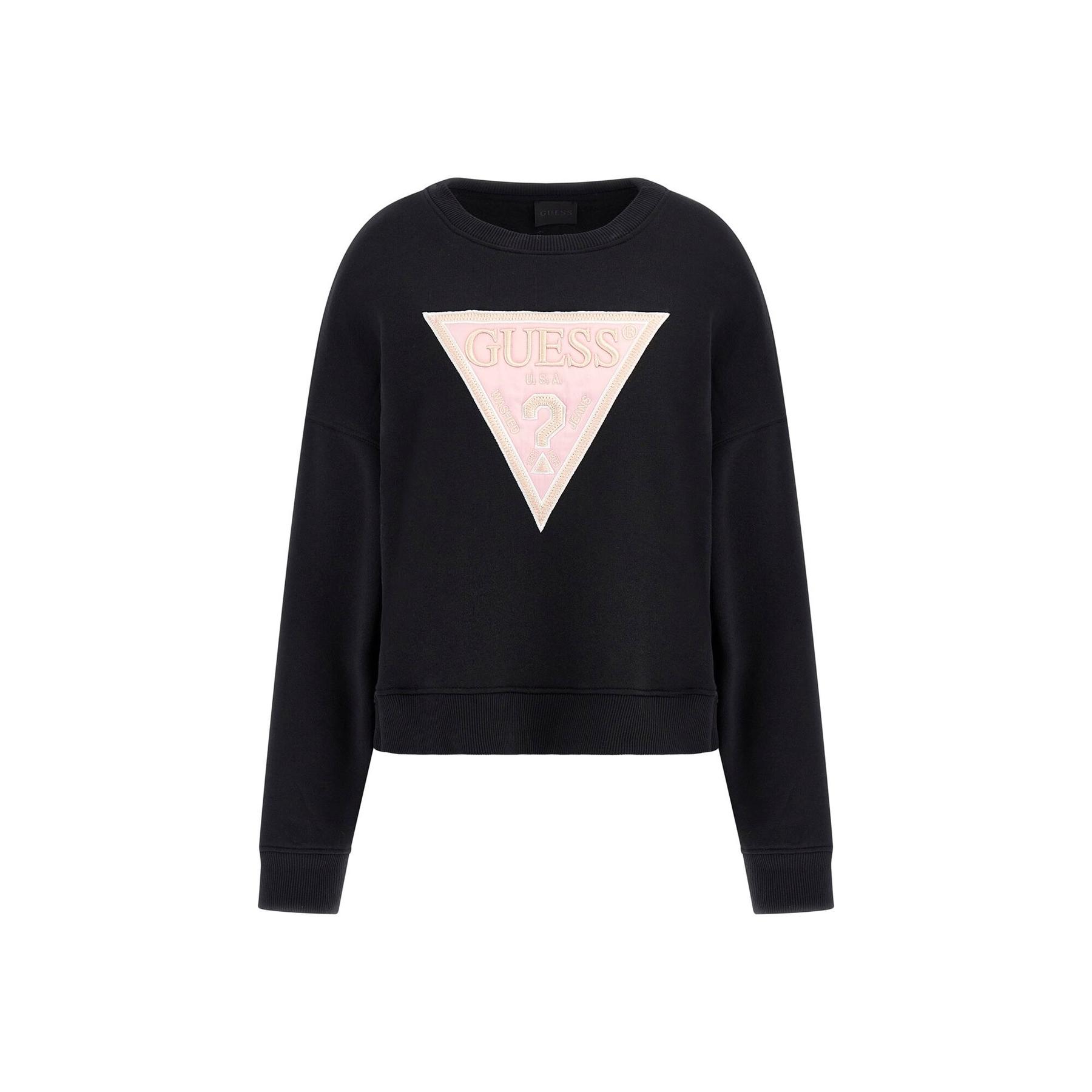 7622336556933 - Sweatshirt mit Rundhalsausschnitt und Dreieck aus Lurex Damen Guess