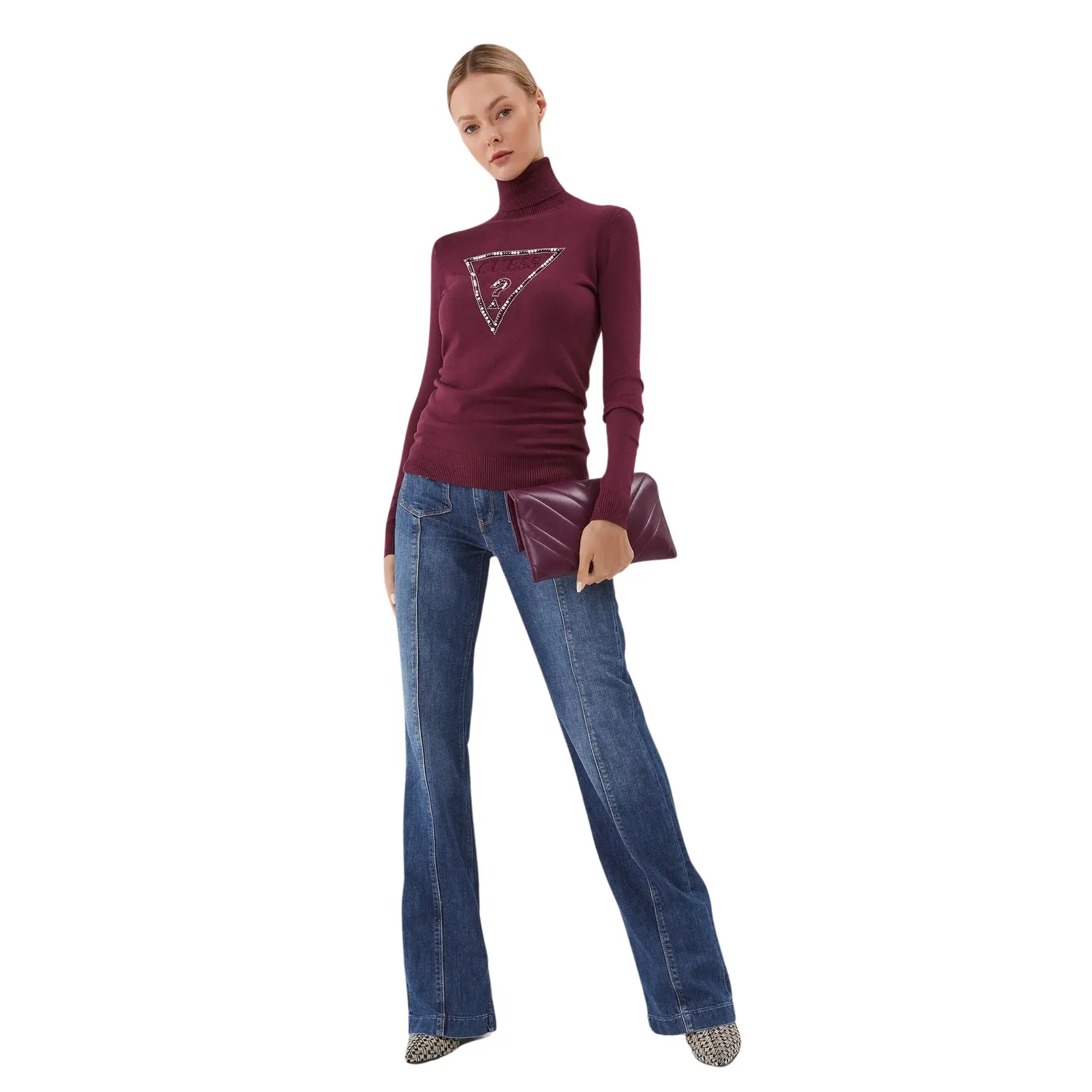 7622336585551 - Rollkragenpullover mit Logo Frau Gisele