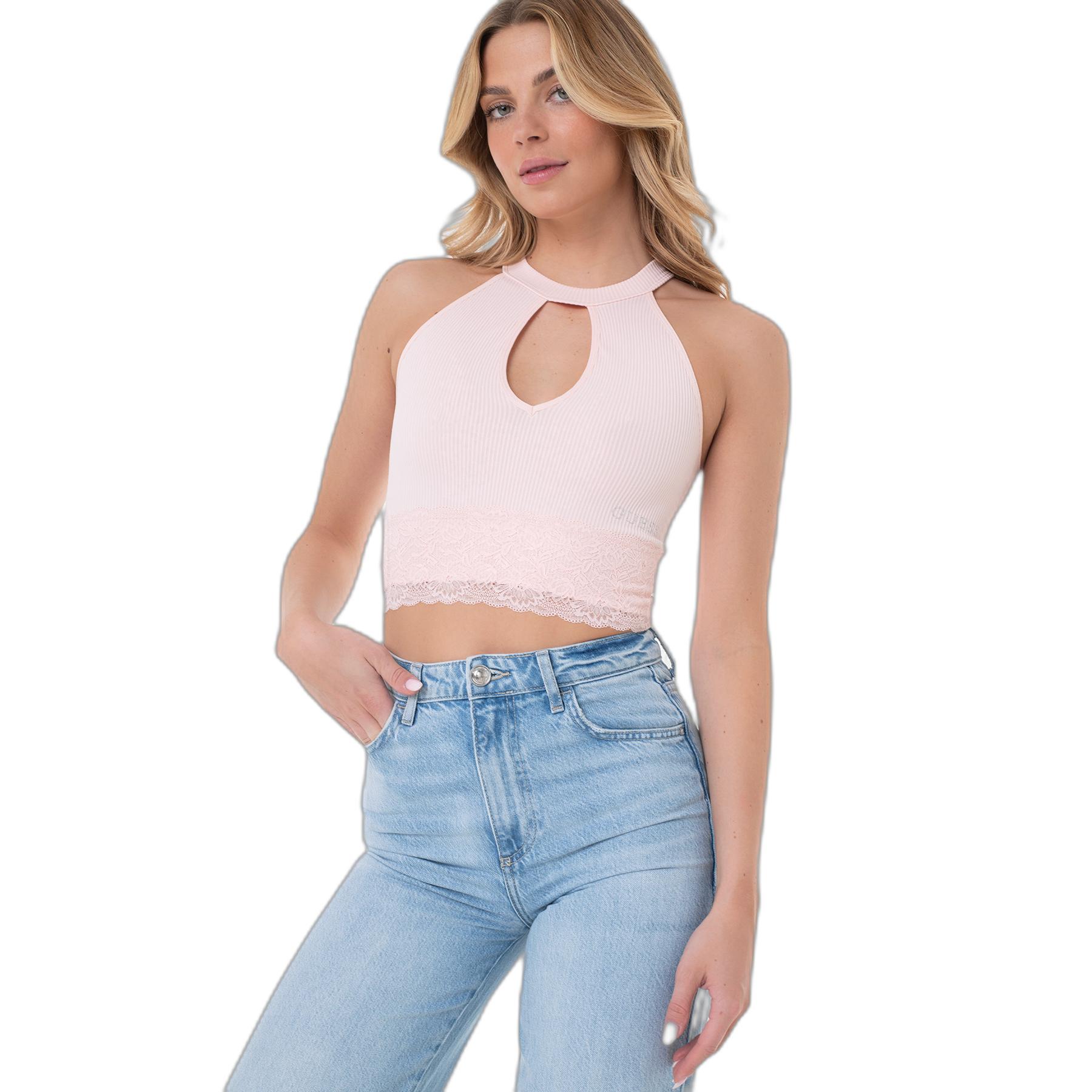 7626101340512 - Nahtloser Spitzen-Top für Damen Lila