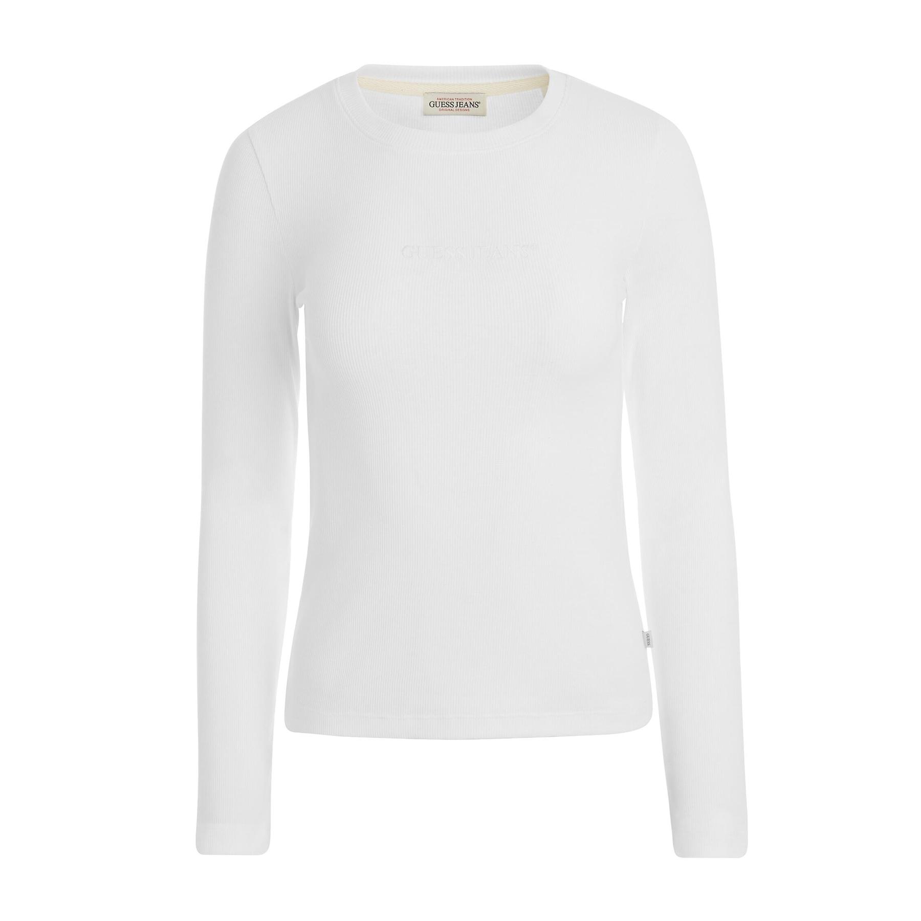 7618391213065 - Langarm-T-Shirt Slim mit besticktem Logo für Damen Guess