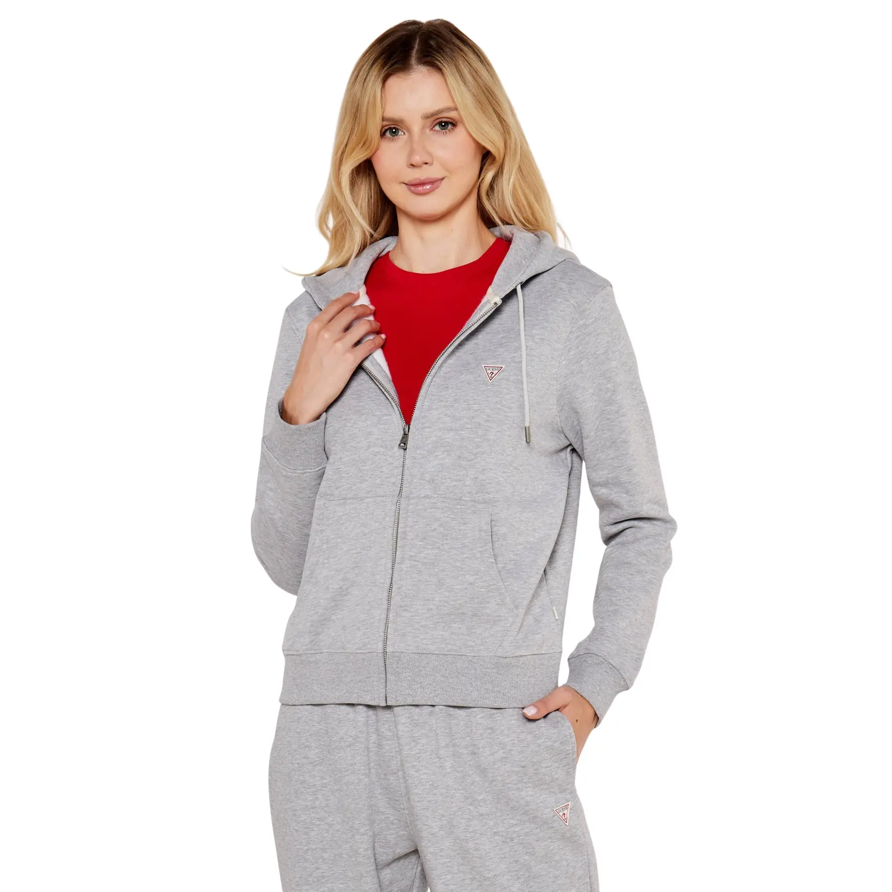 7618391204834 - Damen-Hoodie mit Mini-Dreieck Guess