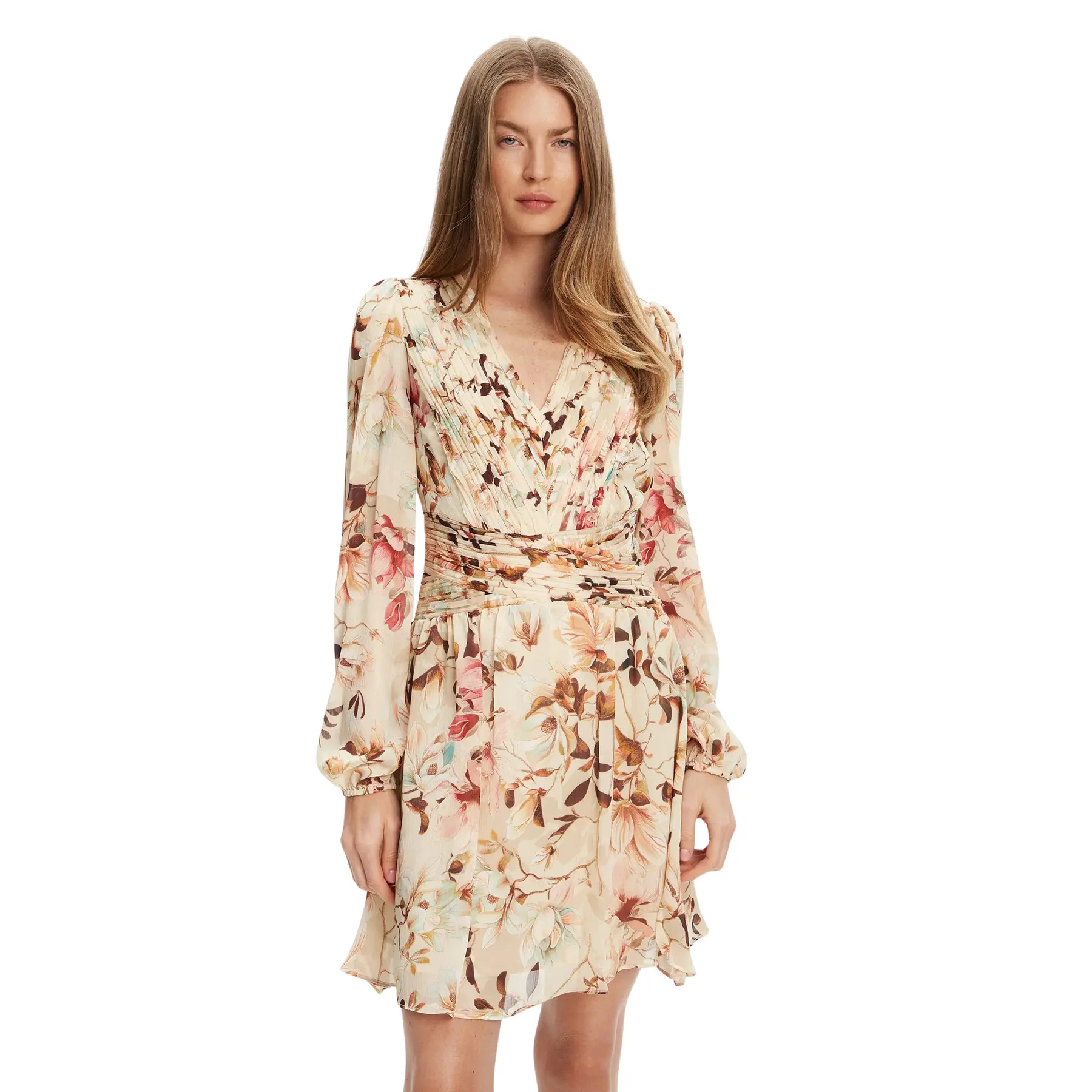 7628907011009 - Faltkleid mit langen Ärmeln für Damen Romina