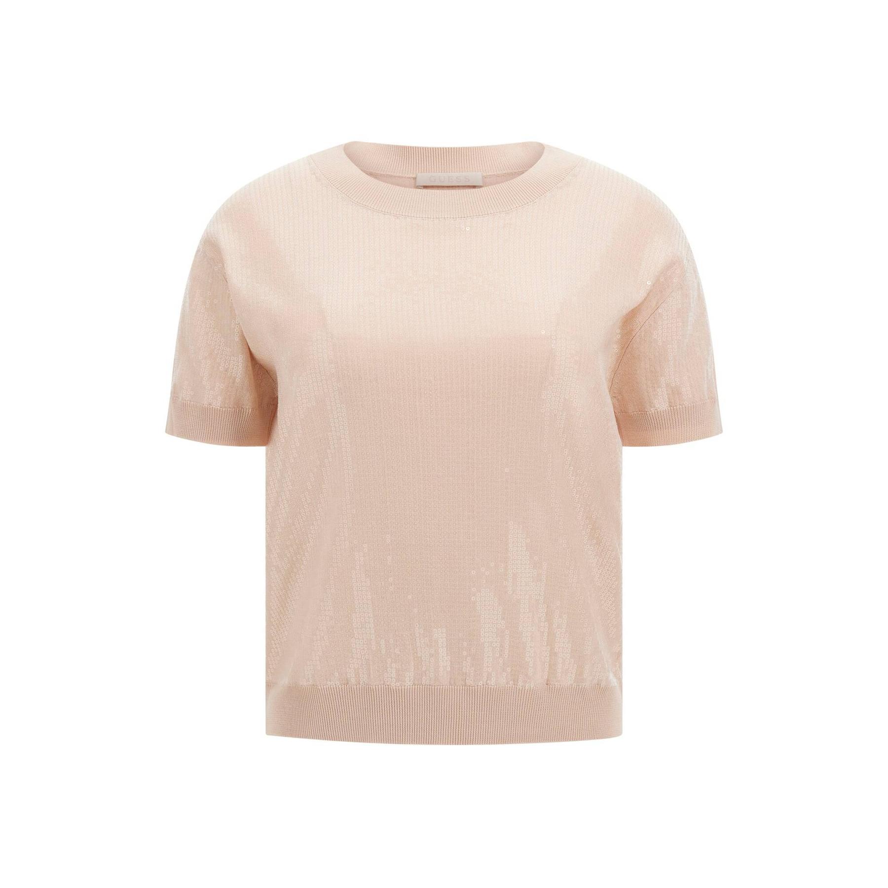 7628907006982 - Rundhalsausschnitt T-Shirt mit kurzen Ärmeln für Damen Juniper Sequins