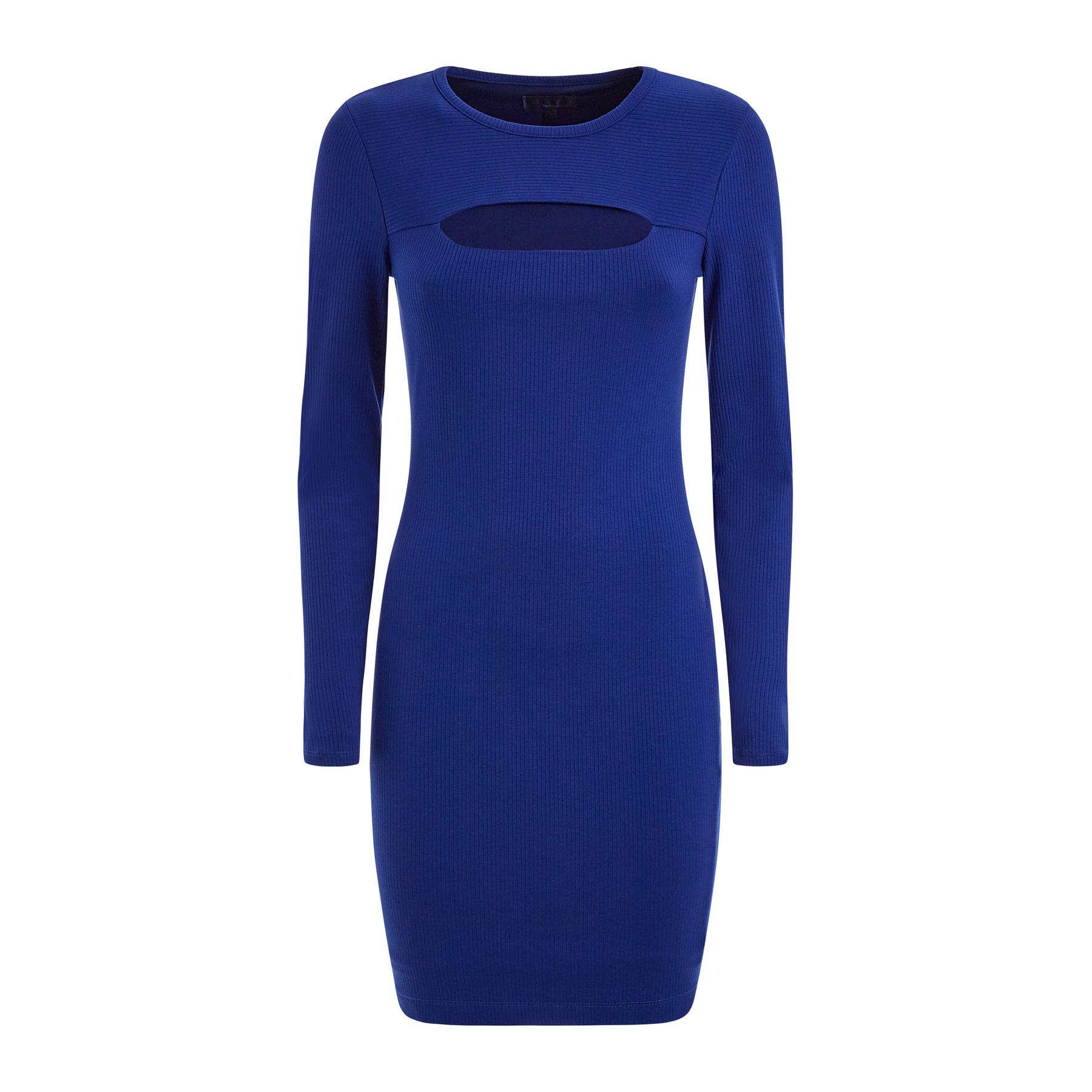 7621701021595 - Eng anliegendes Kleid mit langen Ärmeln gerippt Frau Es Lana