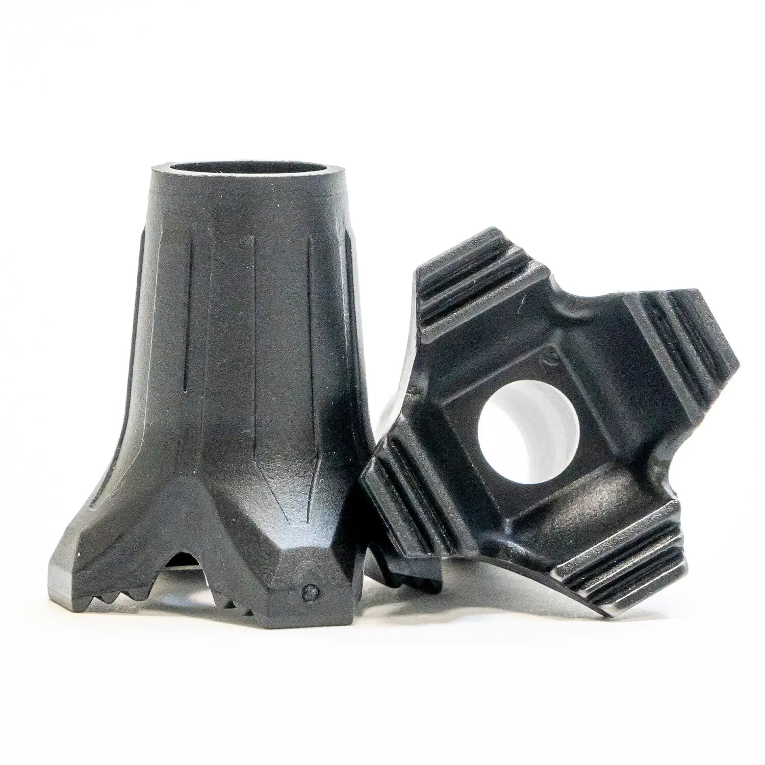 Guidetti Unisex Noir Hiking Pole Tip Grippad (X2)