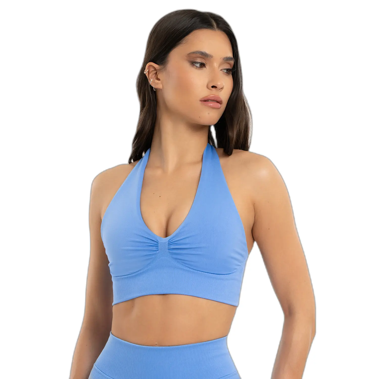 Reggiseno sportivo con halter  Seamless open back