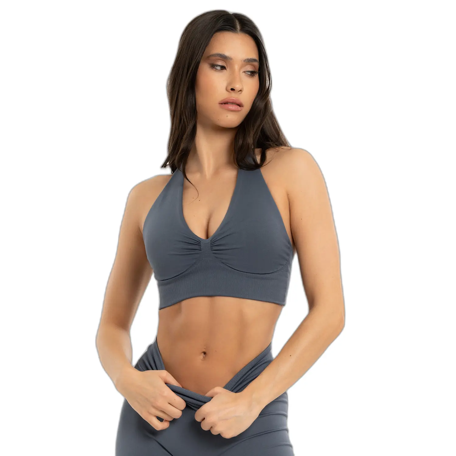 Reggiseno sportivo con halter  Seamless open back
