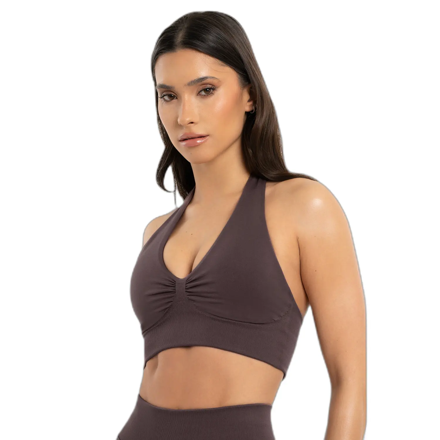 Reggiseno sportivo con halter  Seamless open back