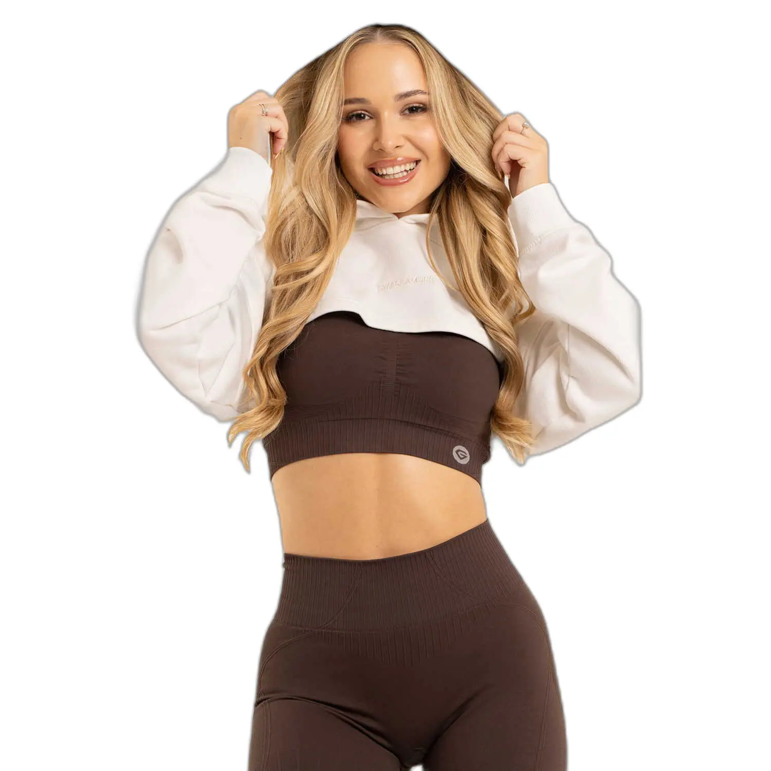 Felpa con cappuccio Croppée donna