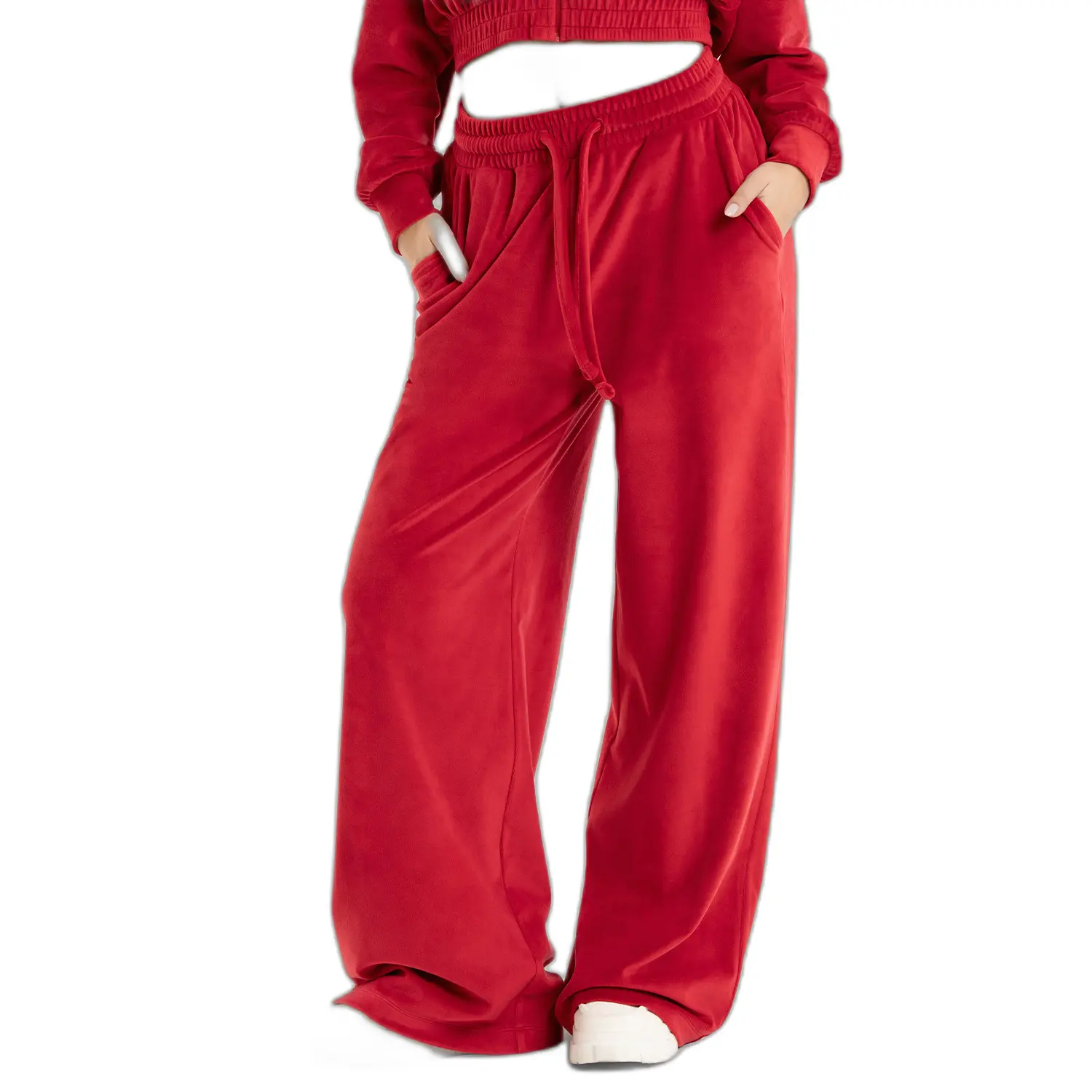 Pantaloni da jogging in velluto donna