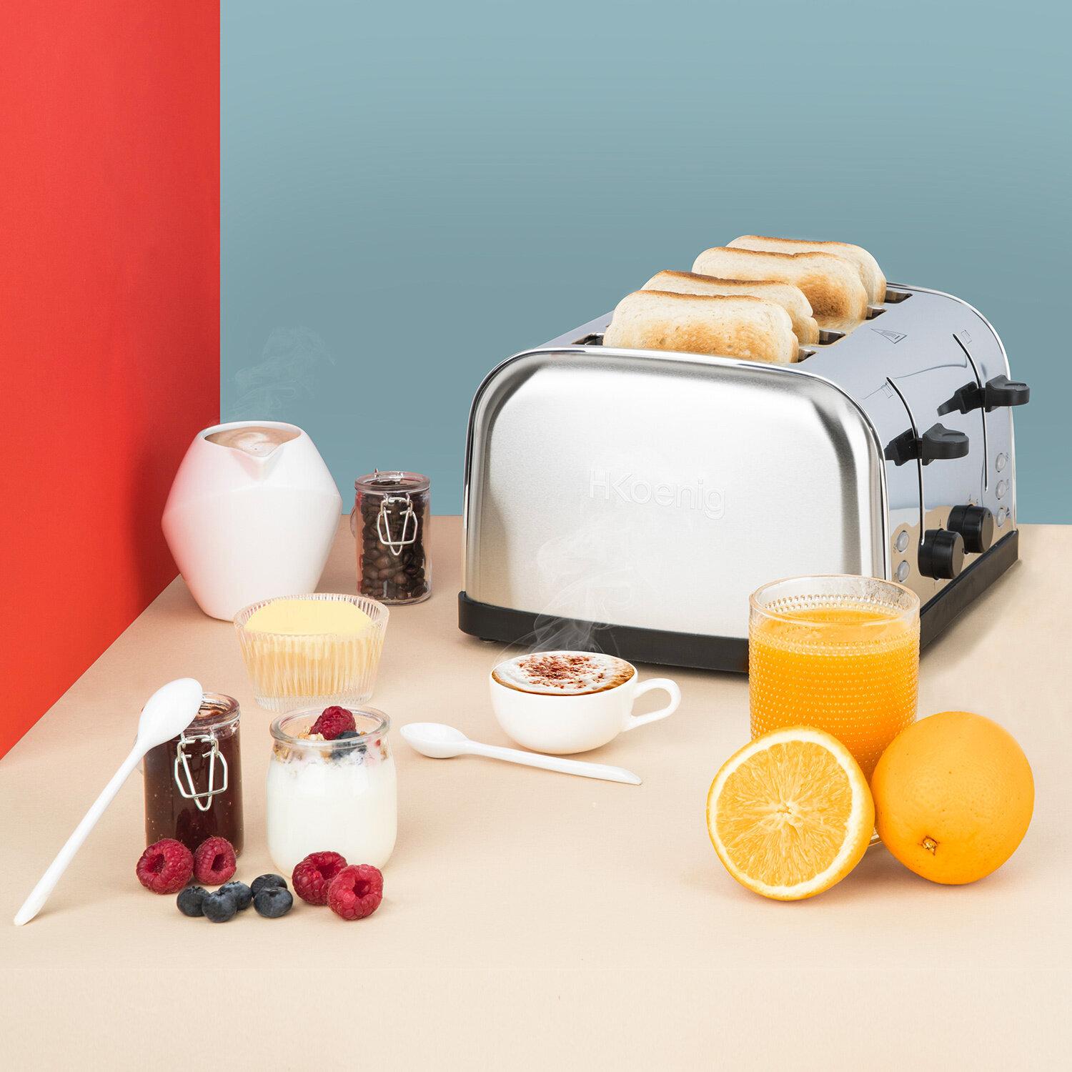 3760124951226 - TOS14 Edelstahl Toaster 4 Scheiben 1700 W