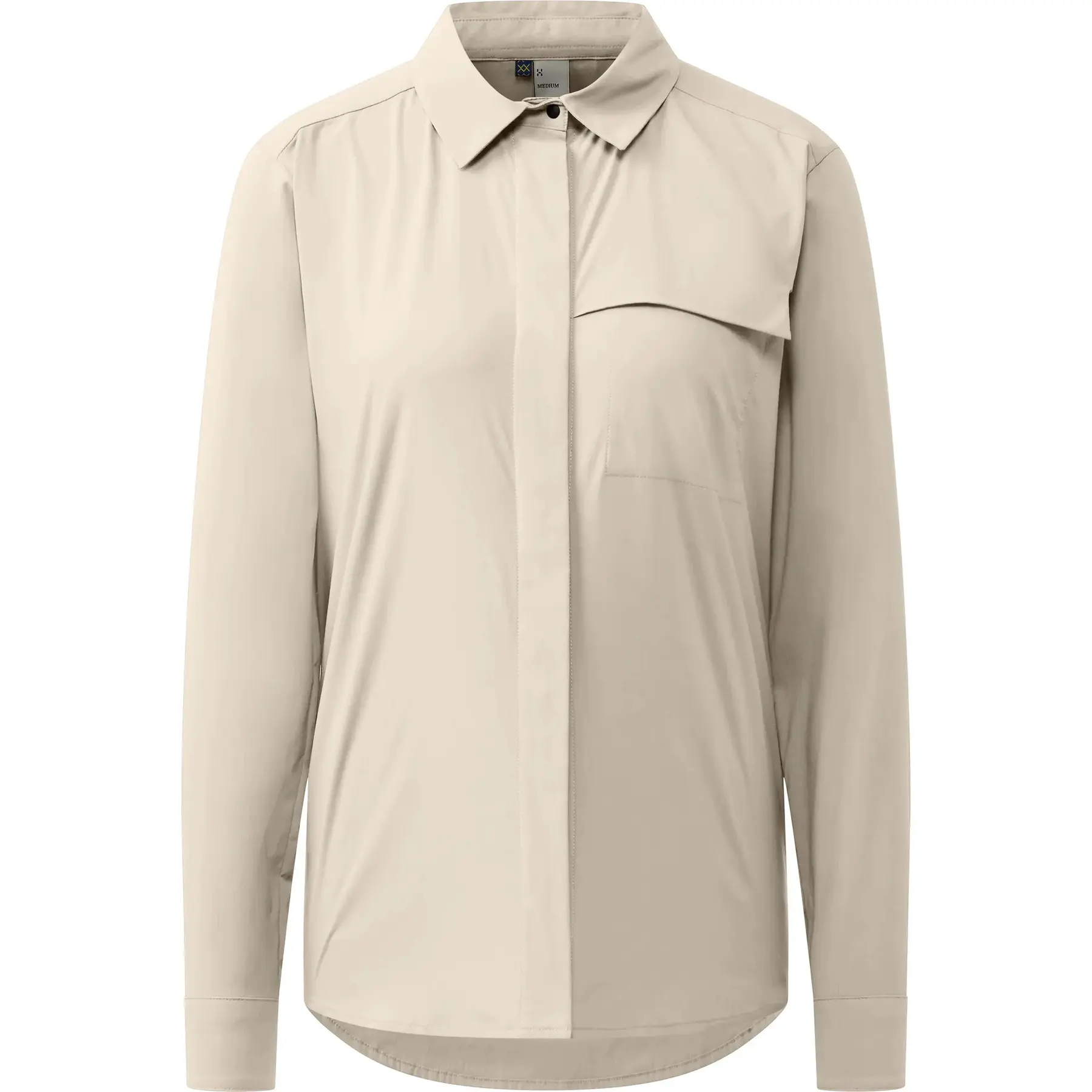 Haglöfs Beige Damesblouse Met Lange Mouwen Salo