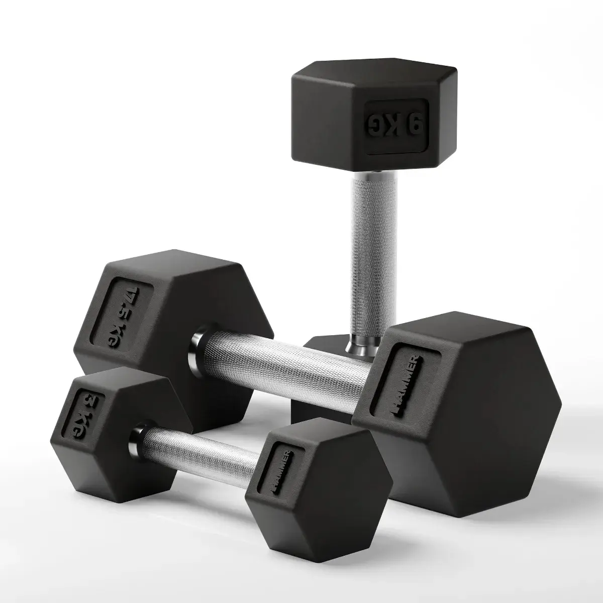 Hanteln Hammer Compacts hexagonal Pro 1 2 kg