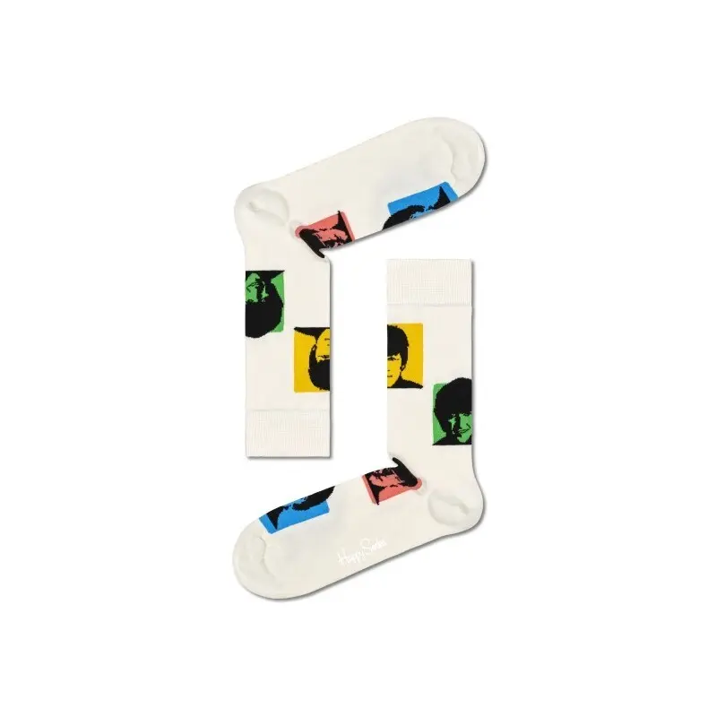 7333102537574 - Crew Socken Beatles Silhouettes in Weiß | 7333102537574