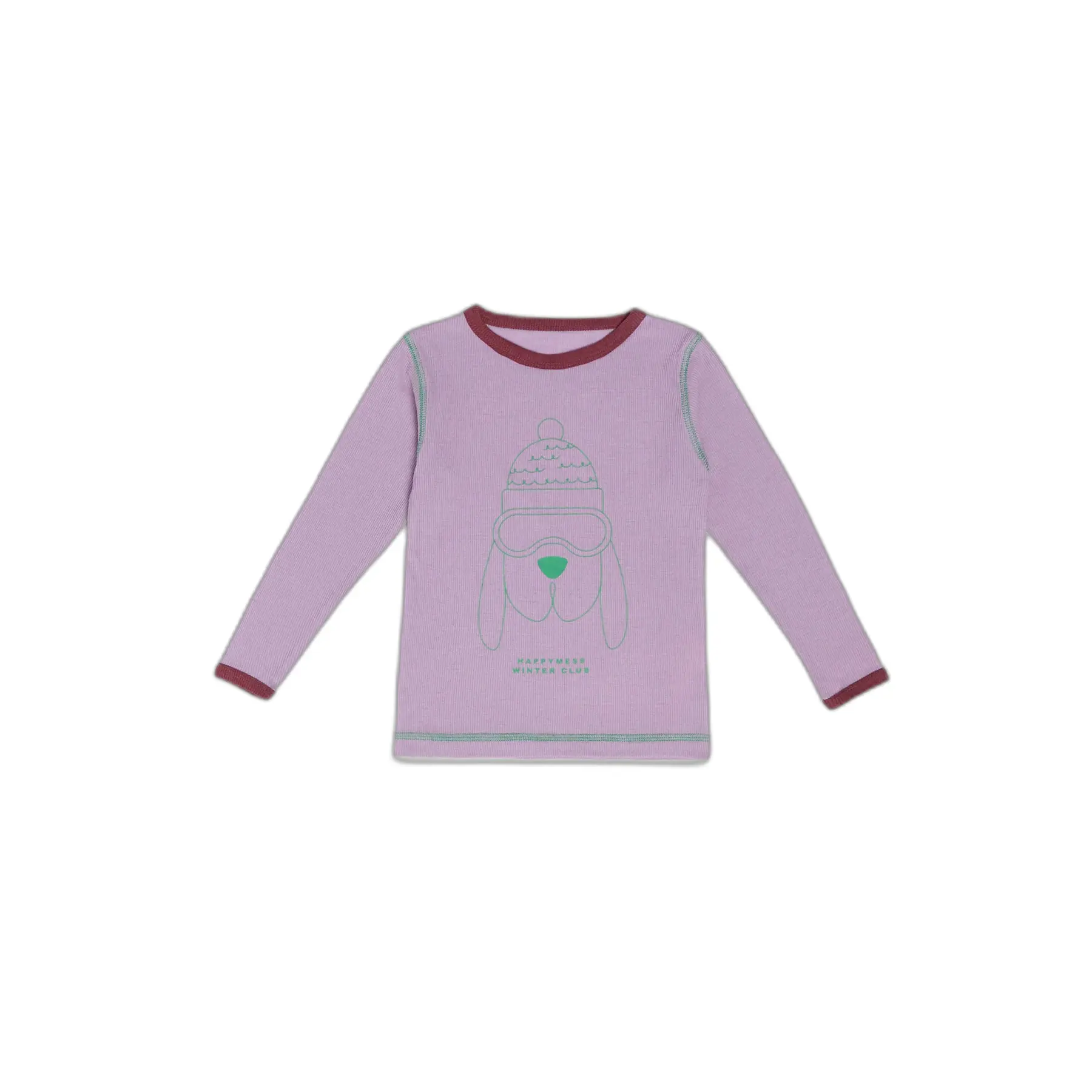 Image of Thermoaktive Langarm-T-Shirt aus Wolle Kinder Happymess