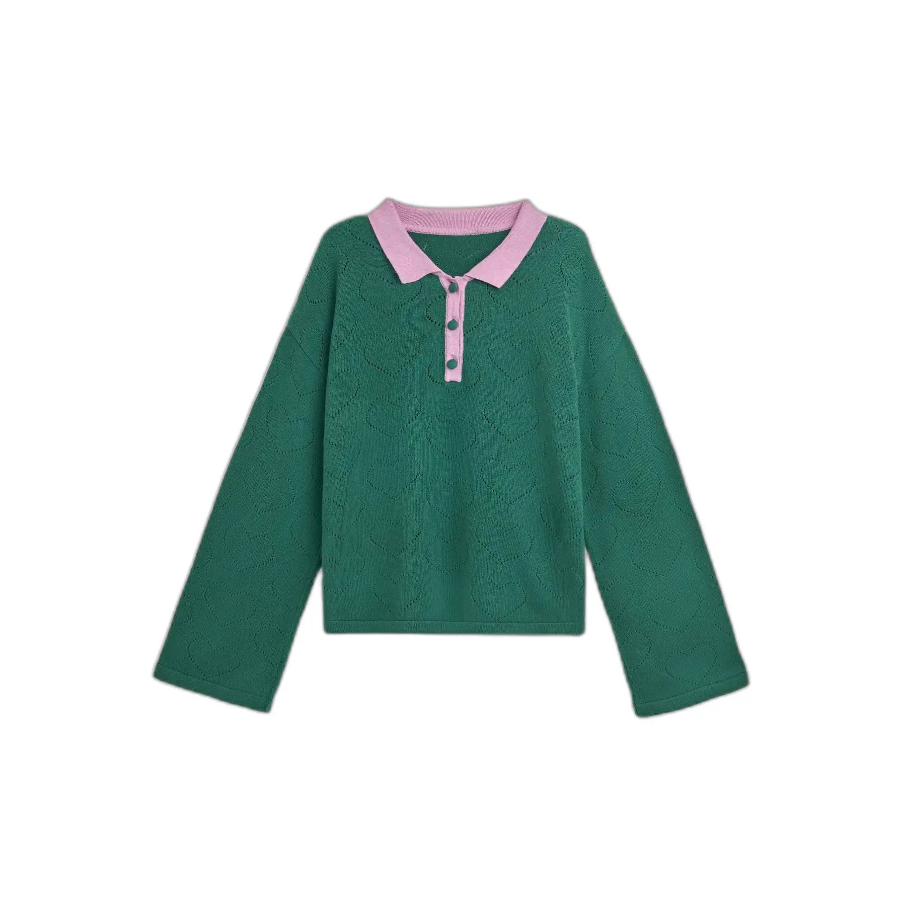 Polo a maniche lunghe in cotone biologico donna Happymess