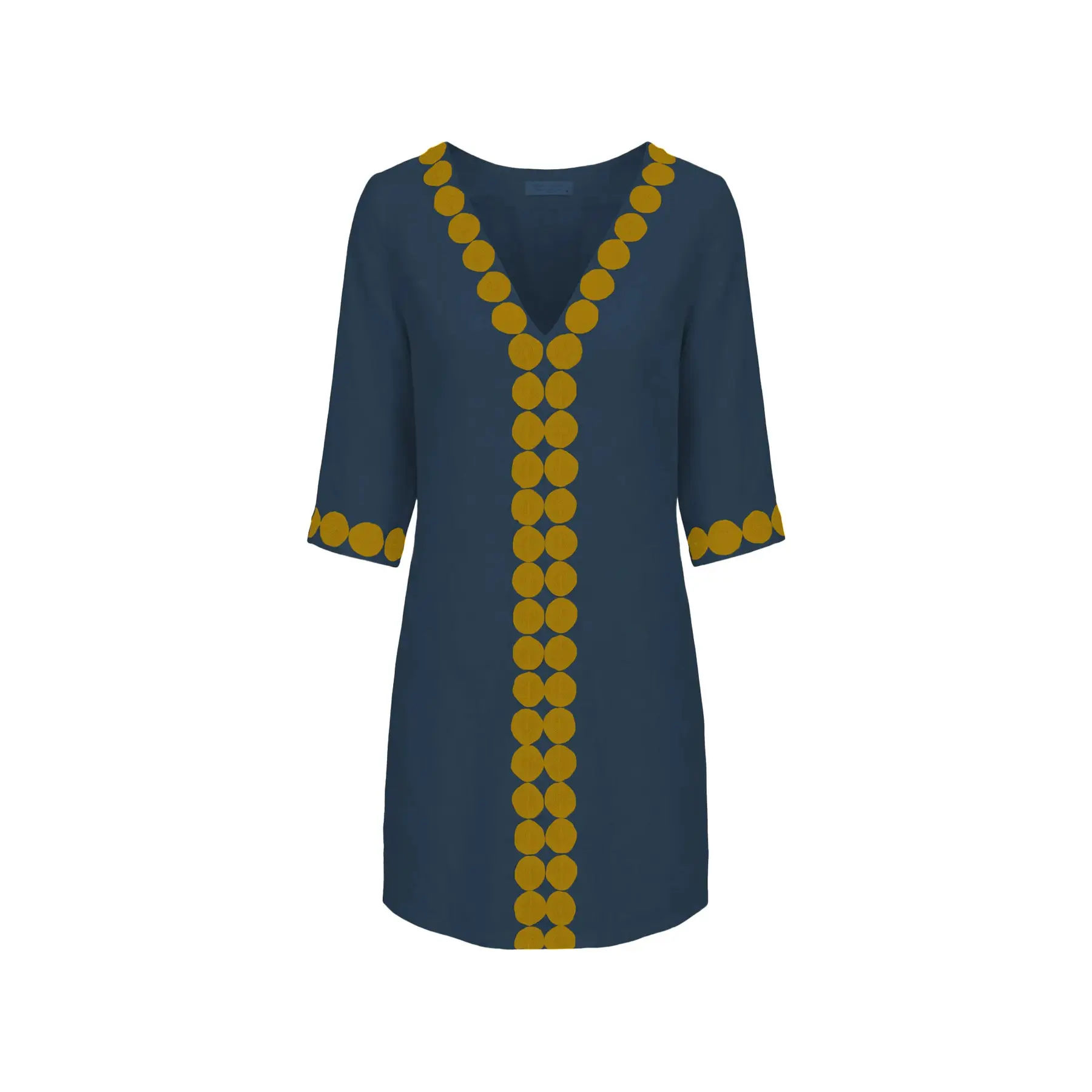 Kurzes Leinenkleid Damen Haris Cotton