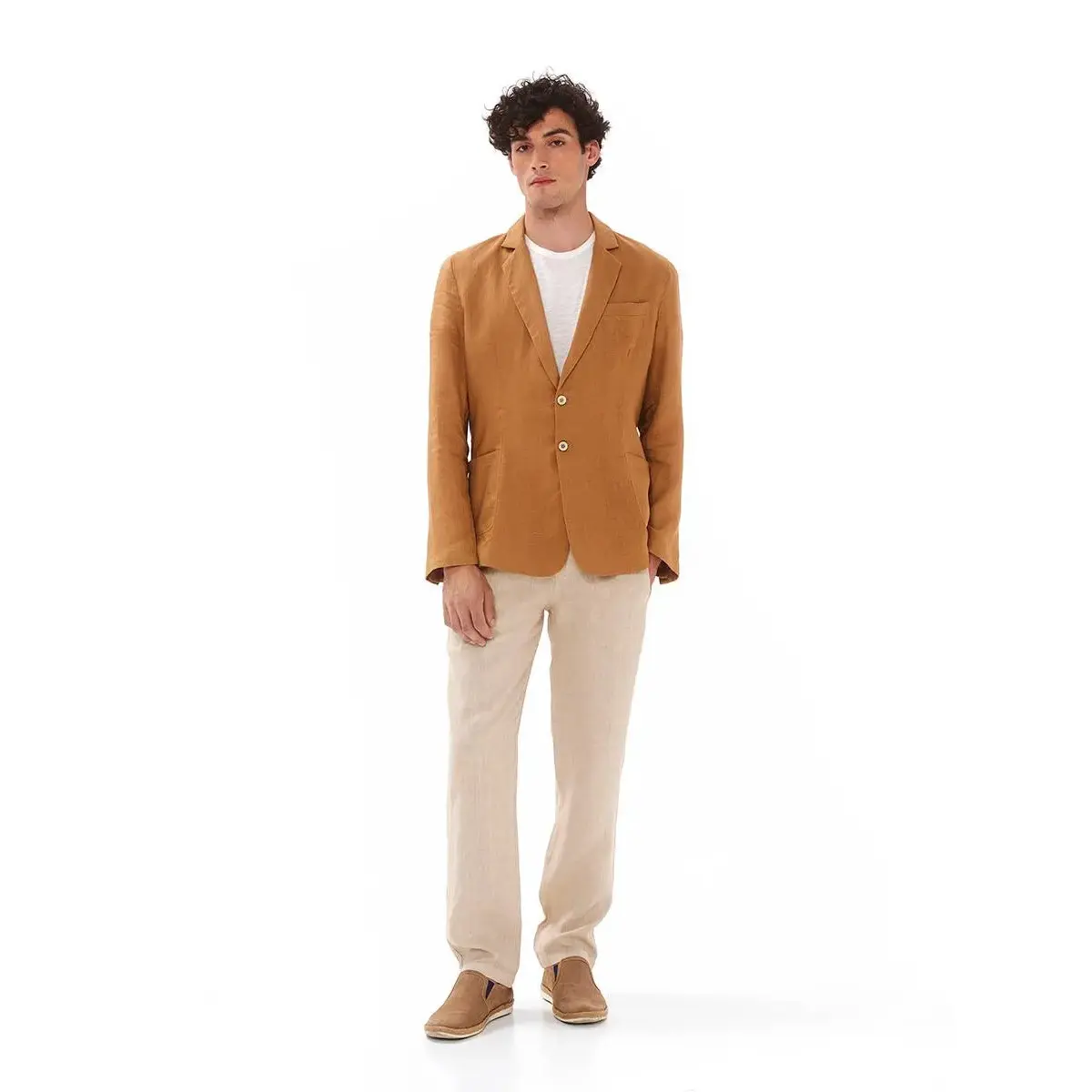 Leinenhose mit elastischem Bund Haris Cotton