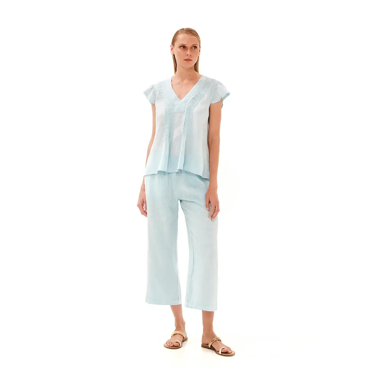 Leinenweite Hose Damen Haris Cotton