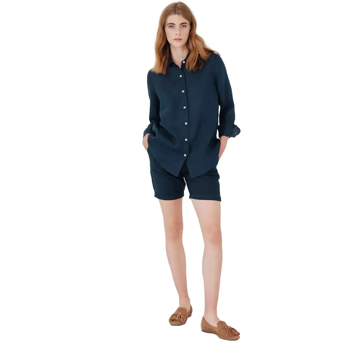 Camicia a Maniche Lunghe Donna  Essentials