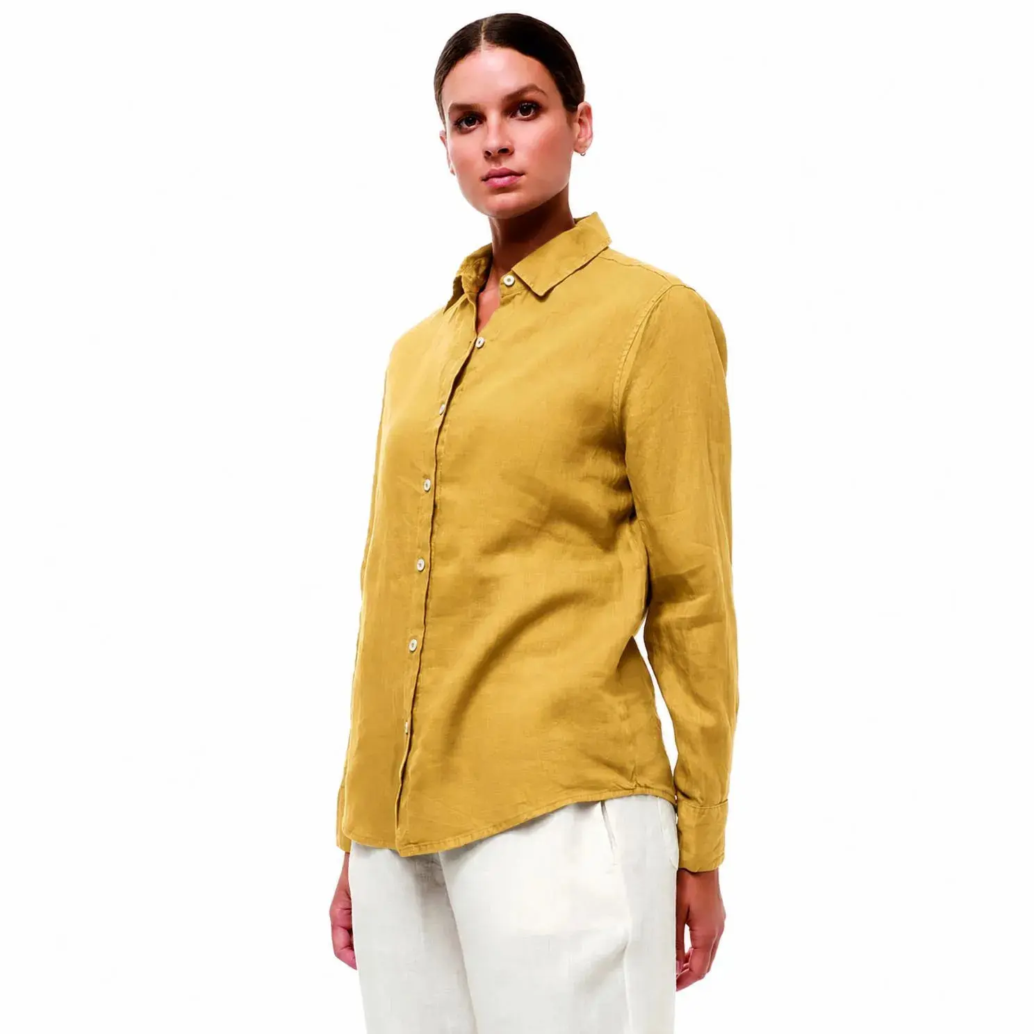 Camicia a maniche lunghe in lino donna  Essentials