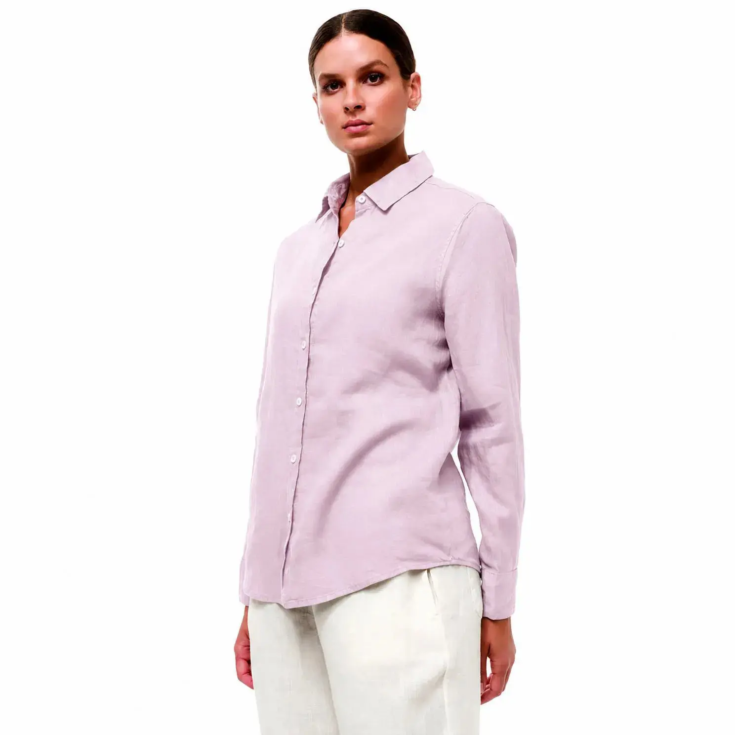 Camicia a maniche lunghe in lino donna  Essentials