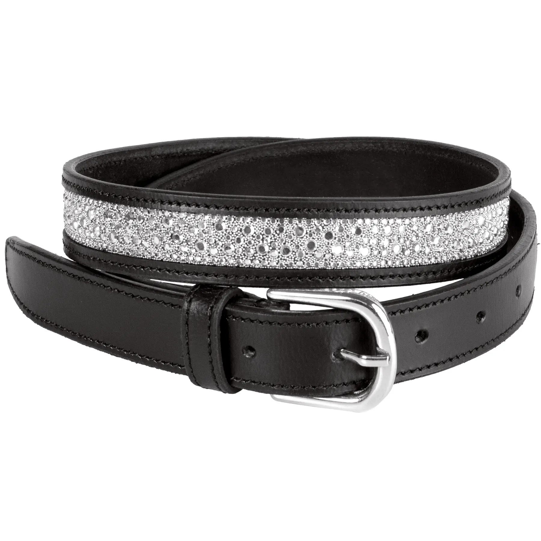 Harry's Horse Argenté Leather Belt Crystal Drops