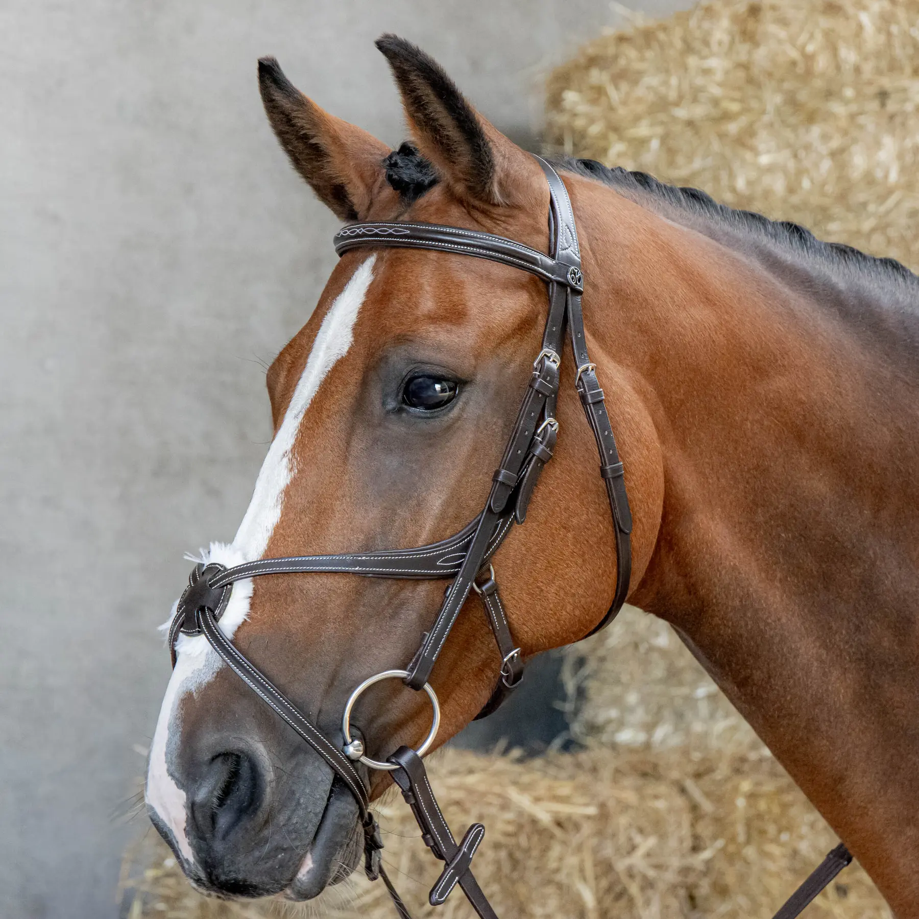 Harry's Horse Marron Anatomical Mexican Double-Breasted Snaffle Bridle