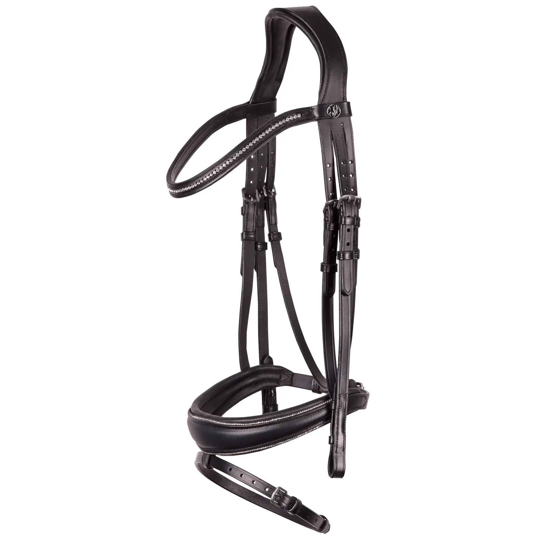 Harry's Horse Noir Crystal Bitless Bridle For Horse