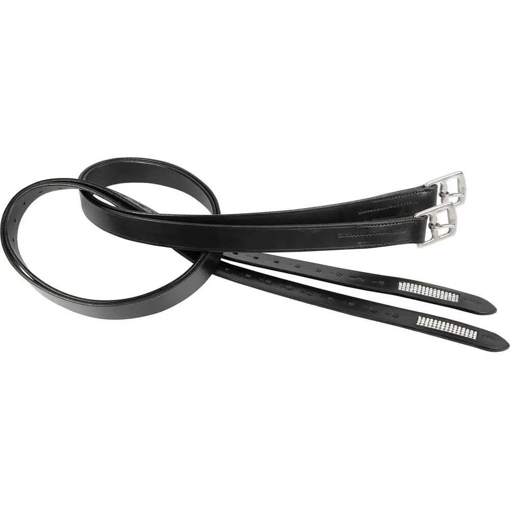Harry's Horse Noir Stirrup Leathers With Crystals Harry's