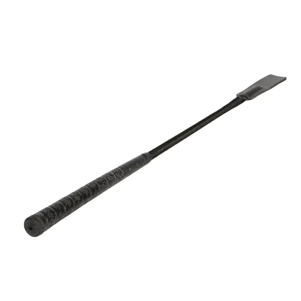 Harry's Horse Noir Horse Riding Whip With Rectangular Flap