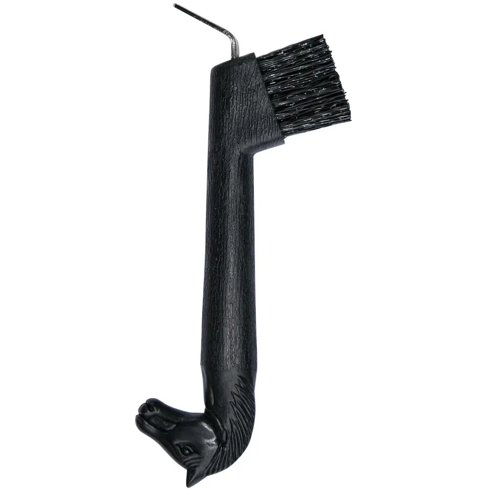 Harry's Horse Noir Horse Head Hoof Pick With Brush (X10)