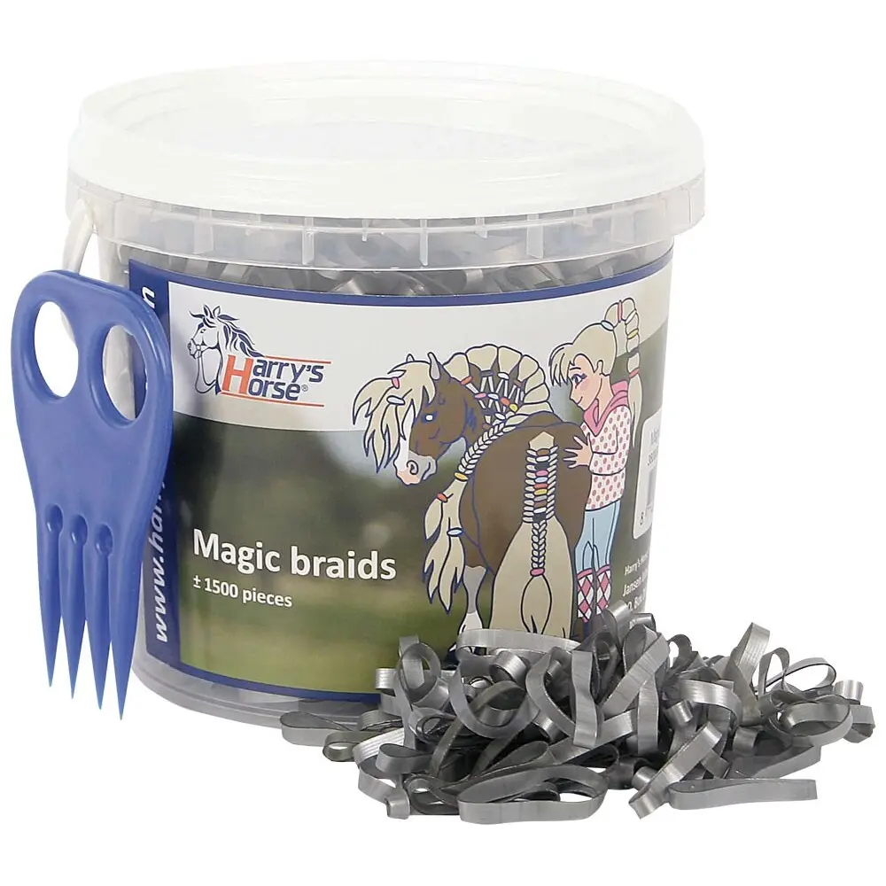 Harry's Horse Argenté Elastic Bandage For Horses Magic Braids, Pot